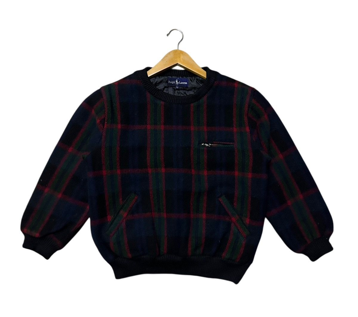 Polo ralph laurent tartan wool sweatshirt