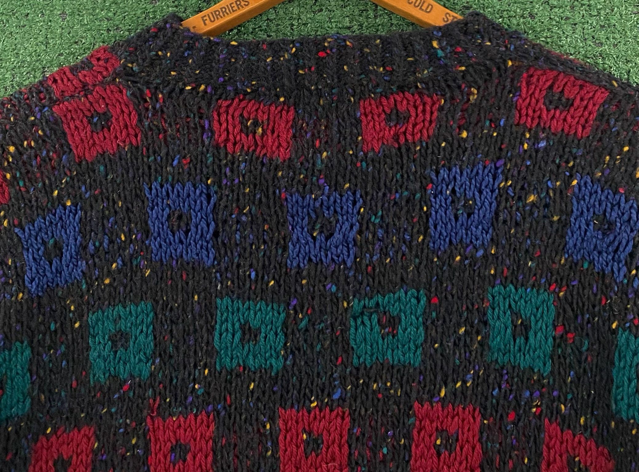 Vintage 90’s Stone Circle 100% Wool Handknit Sweater Medium Size M / US 6-8 / IT 42-44 - 5 Thumbnail