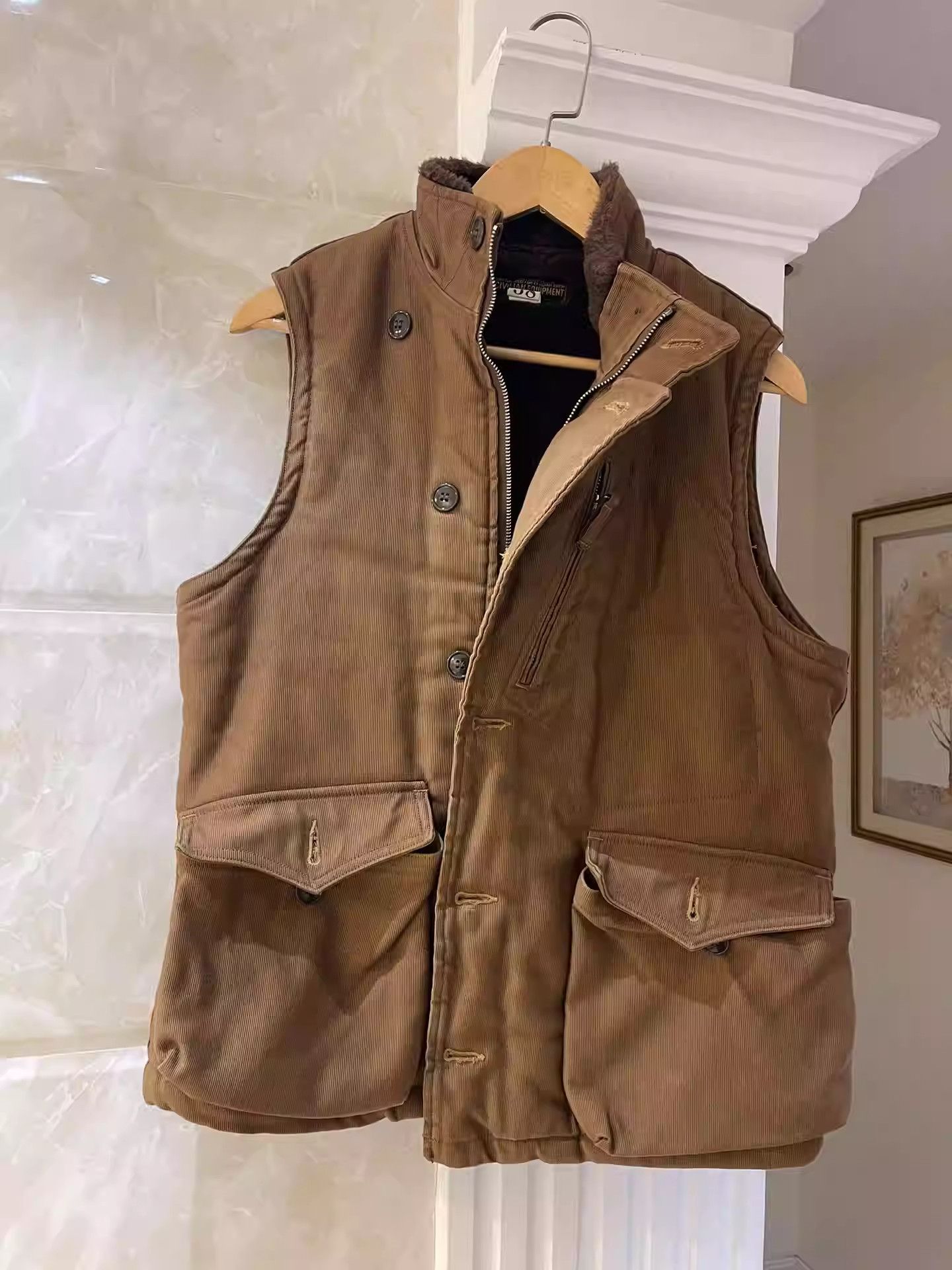 image of Freewheelers N-1 Avatar Work Vest in Brown, Men's (Size Medium)