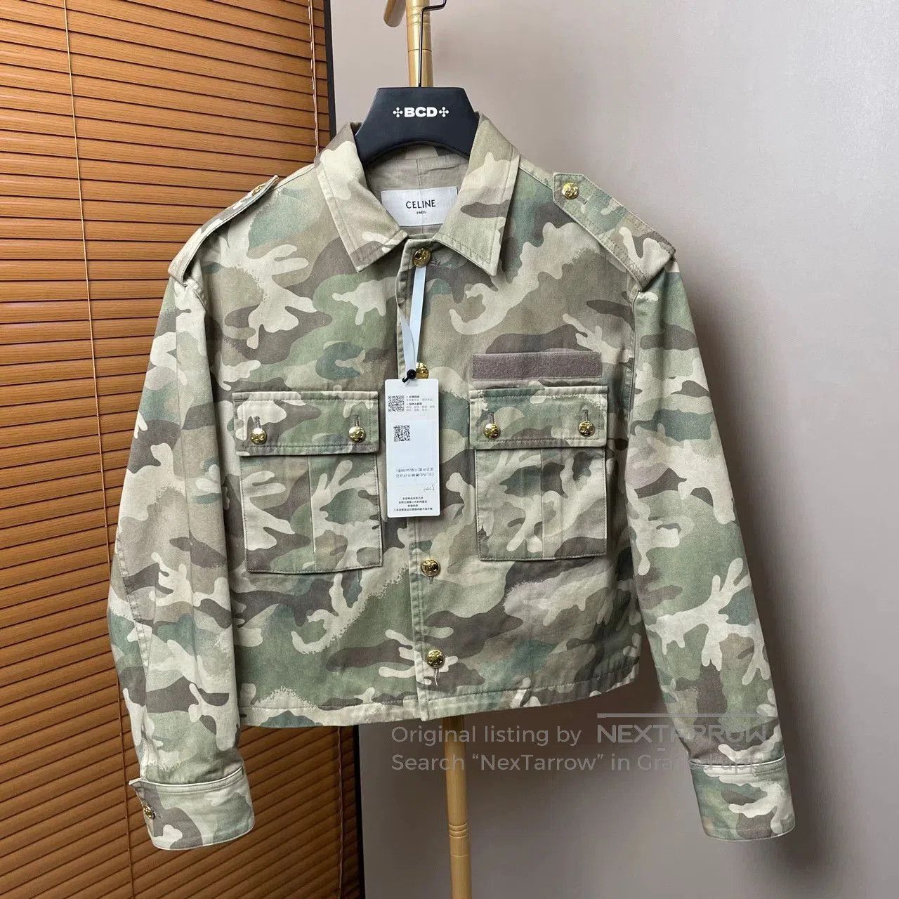 Celine CELINE Denim Camouflage Jacket. Size XXS / US 00 / IT 34 - 1 Thumbnail