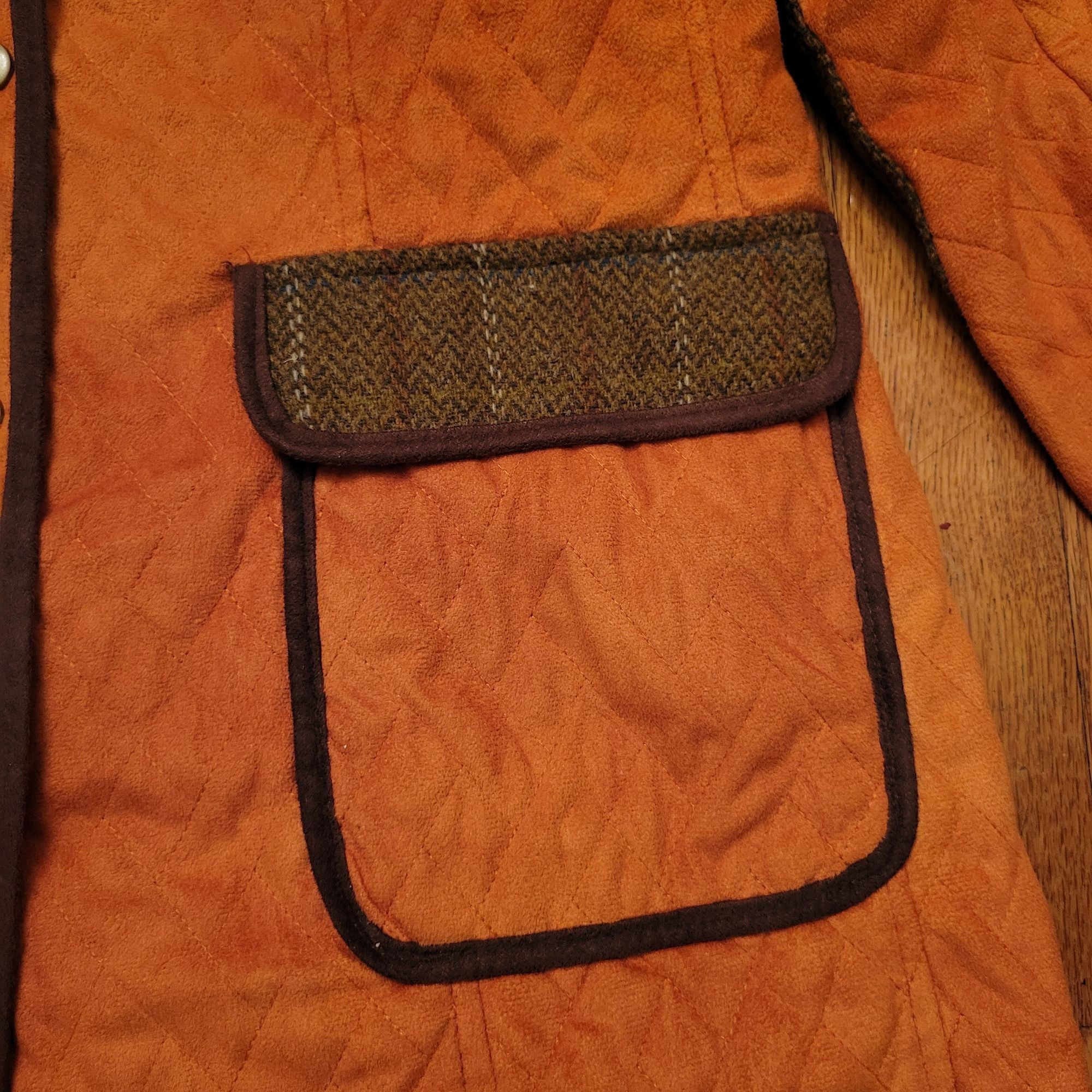 Other Tasha Polizzi Orange Quilted Coat L Leopard Print Lining Bro Size L / US 10 / IT 46 - 7 Thumbnail