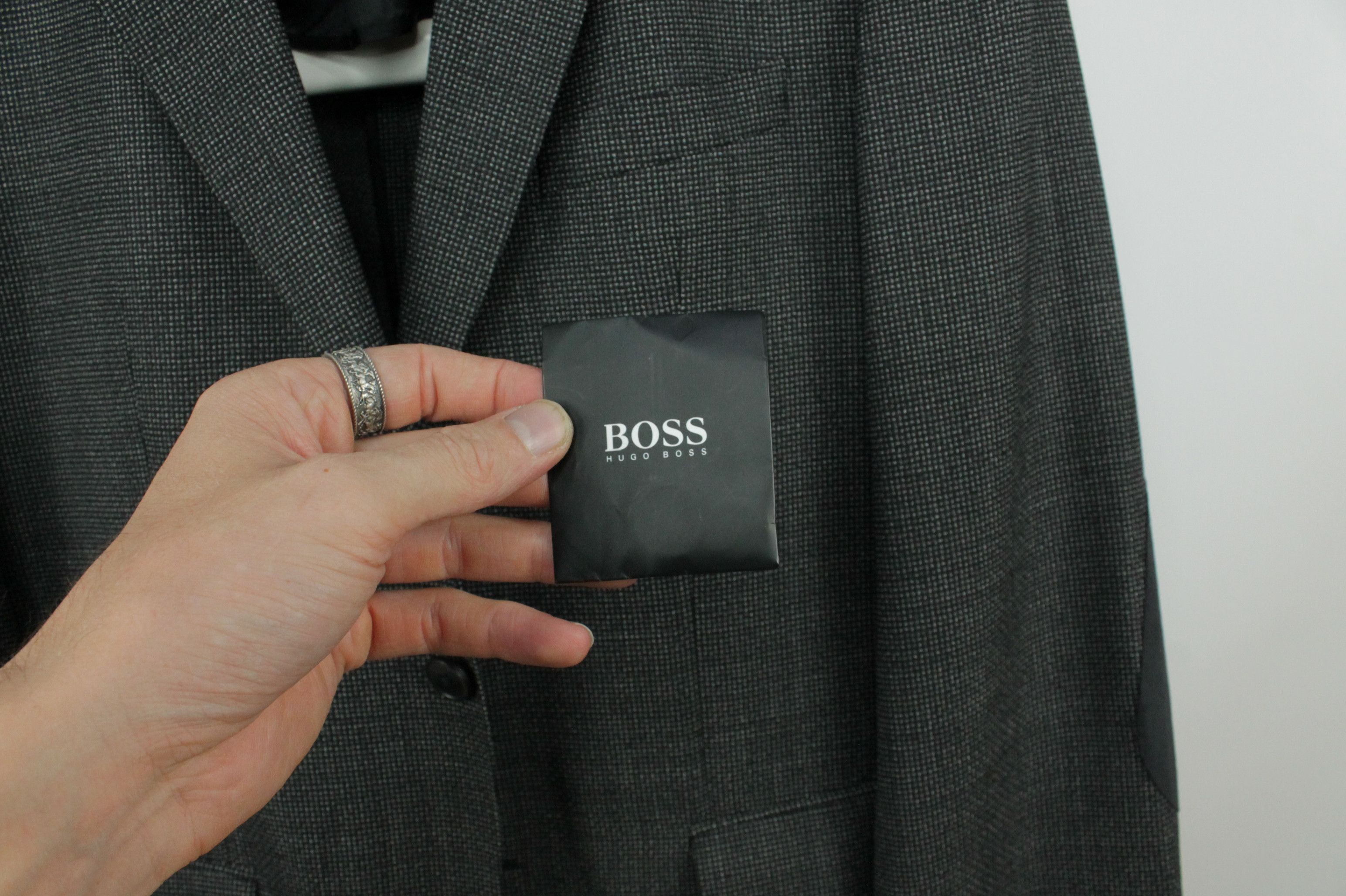 Hugo Boss Hugo Boss Jestor2 Textured Gray Wool Blazer Jacket Men's Size 40R - 13 Thumbnail