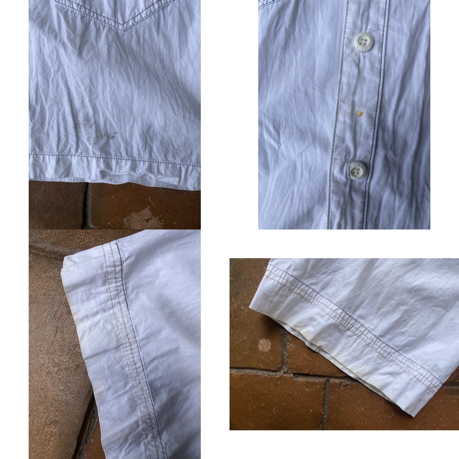 Phat Farm VINTAGE Phat Farm Button Up Shirt Large White Ye2K Hip Hop Grunge Shirt Size US L / EU 52-54 / 3 - 8 Thumbnail