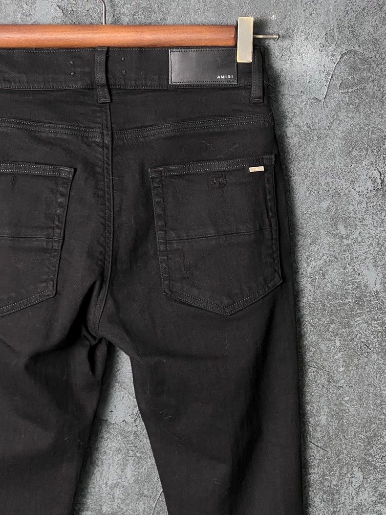Amiri Amiri Black Ripped Denim Pants Size US 29 - 6 Thumbnail