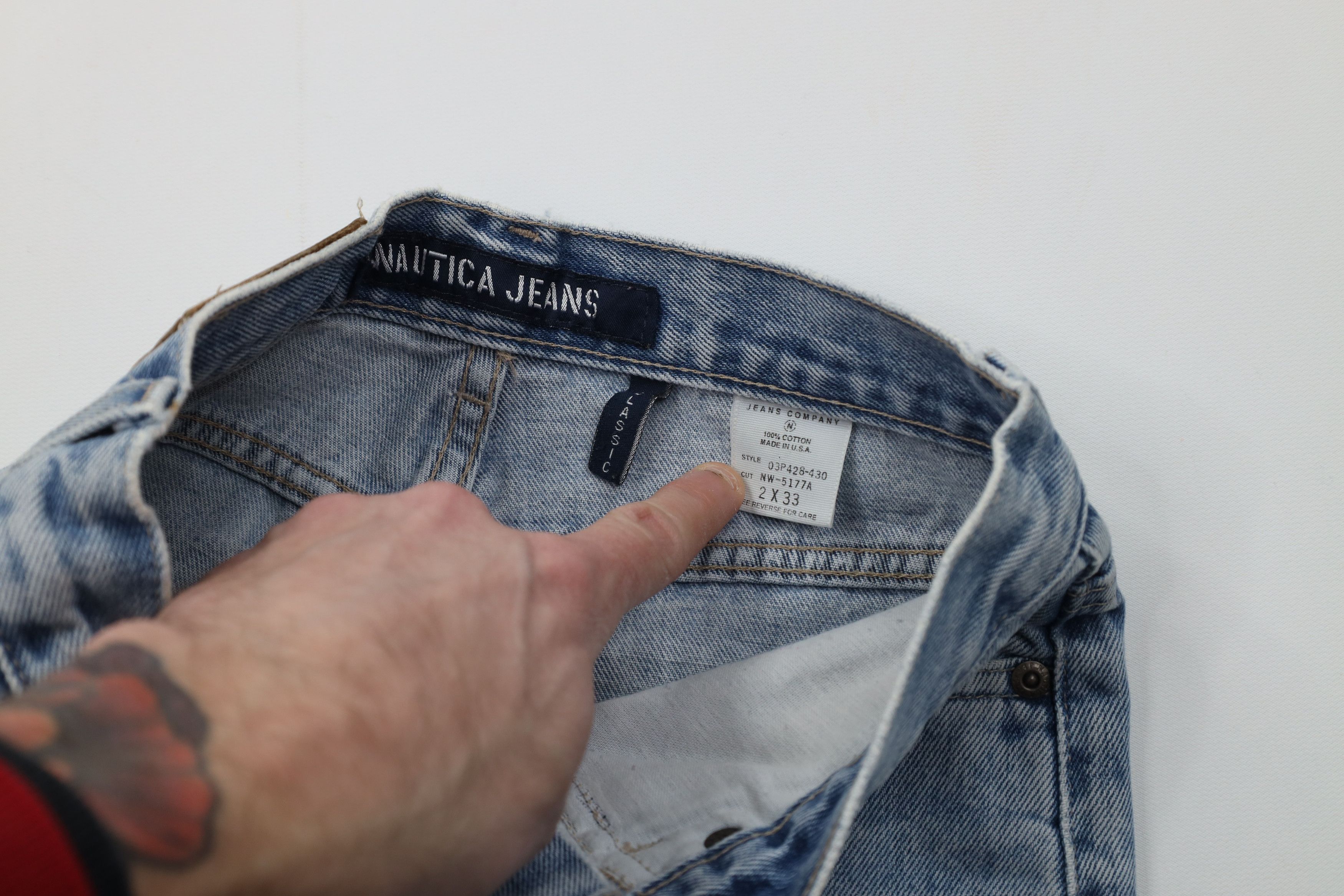 Nautica Vintage 90s Nautica Straight Leg Denim Jeans Blue Cotton USA Size 26" / US 2 / IT 38 - 9 Thumbnail