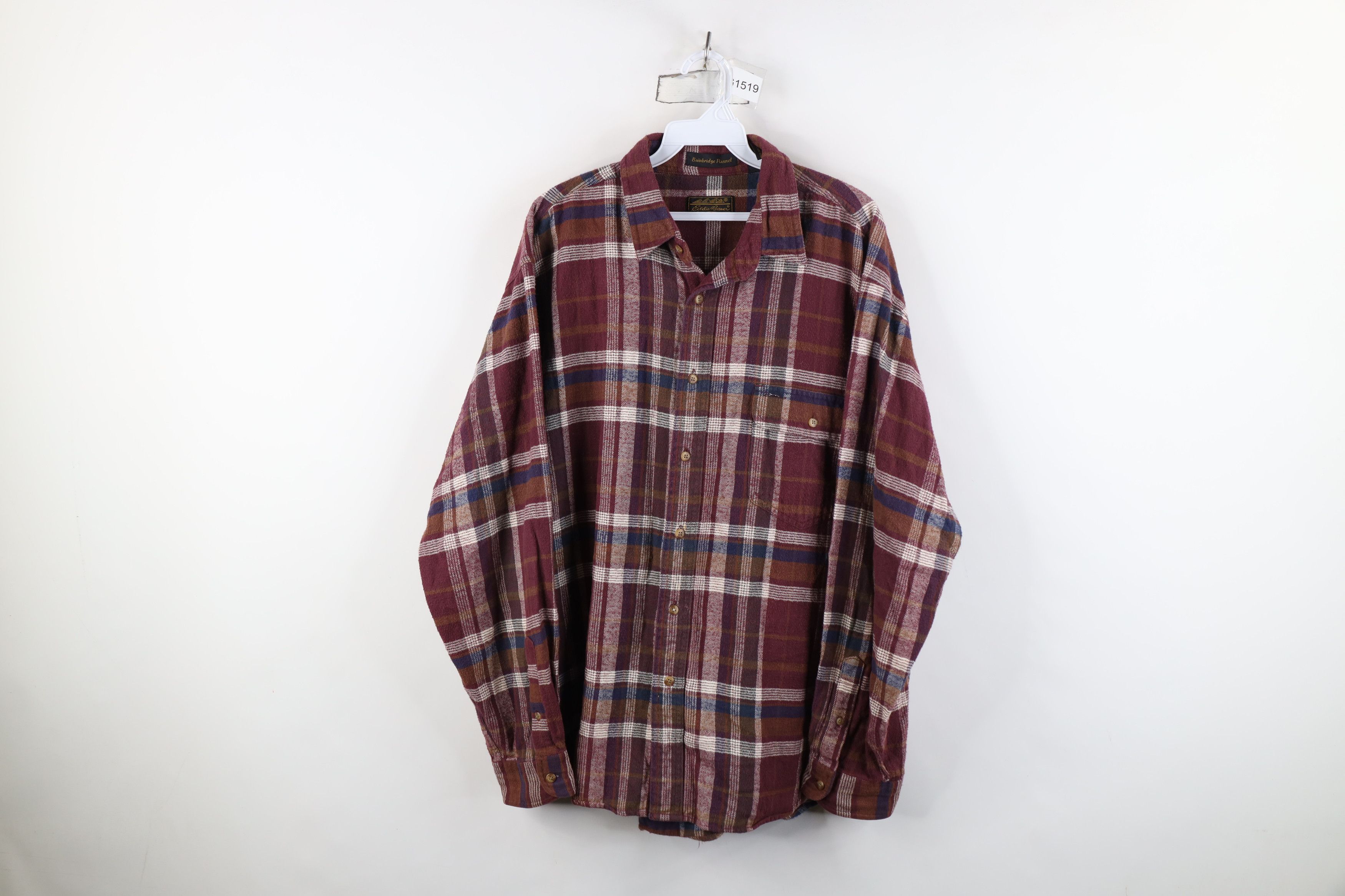 Eddie Bauer Vintage 90s Eddie Bauer Bainbridge Collared Button Shirt Size US XL / EU 56 / 4 - 1 Thumbnail
