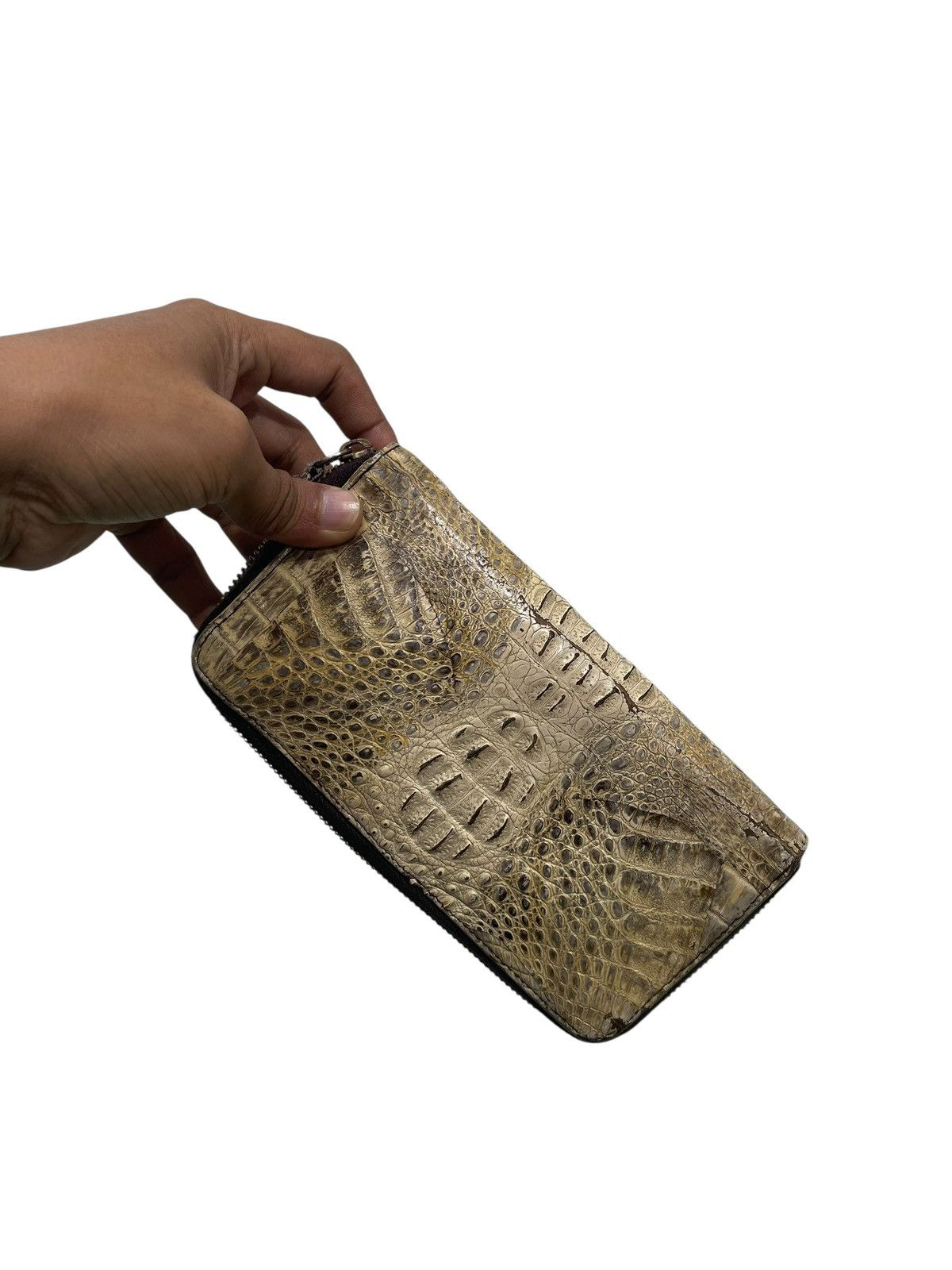 Comme des Garcons × Stussy Crocodile Skin Unknown Wallet Bag prada julius dior ami 1🟩0 Size ONE SIZE - 2 Thumbnail