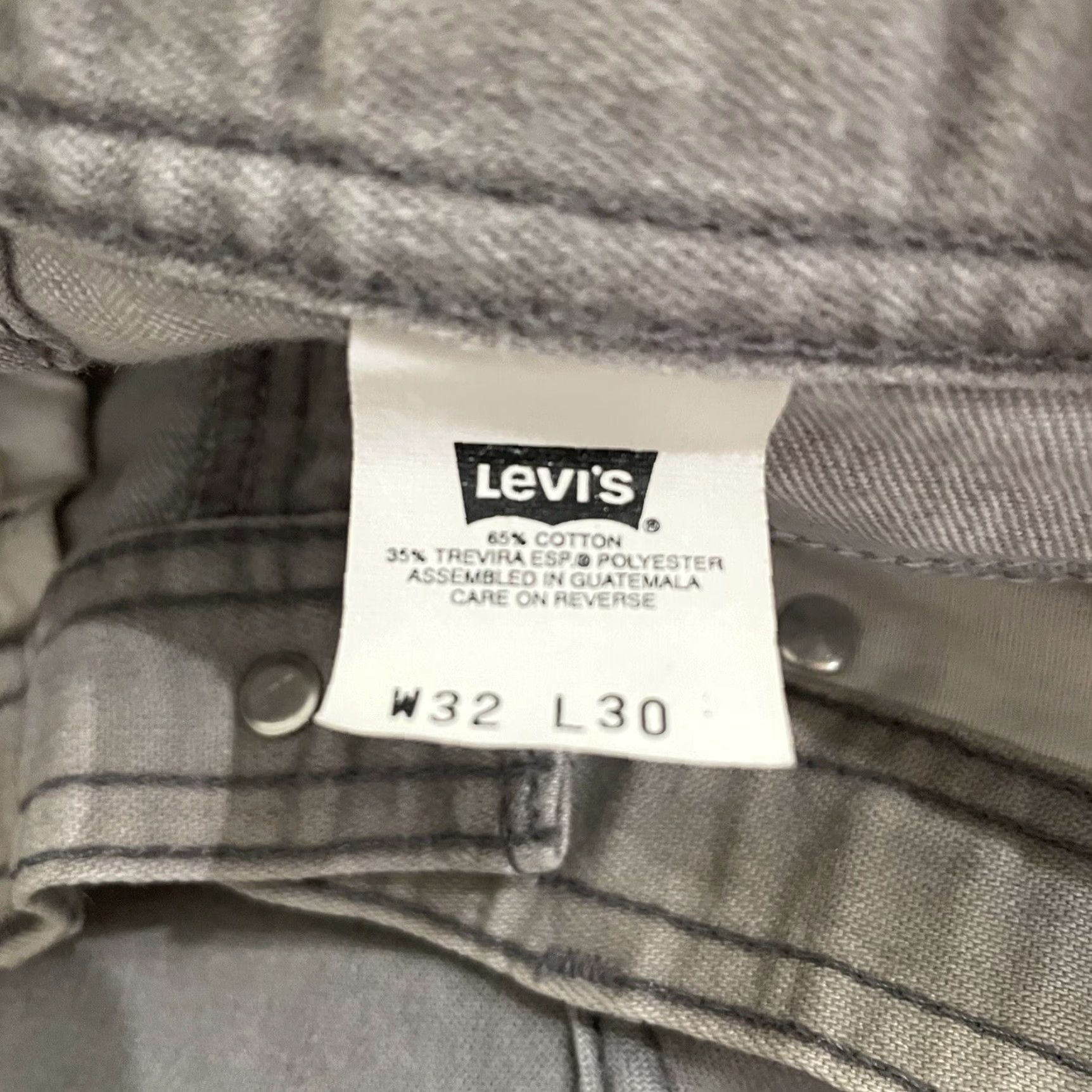 Levi's Levi’s Men's Jeans Gray Cotton Blend Size 32x30 Straight 90s Style Size US 32 / EU 48 - 4 Thumbnail