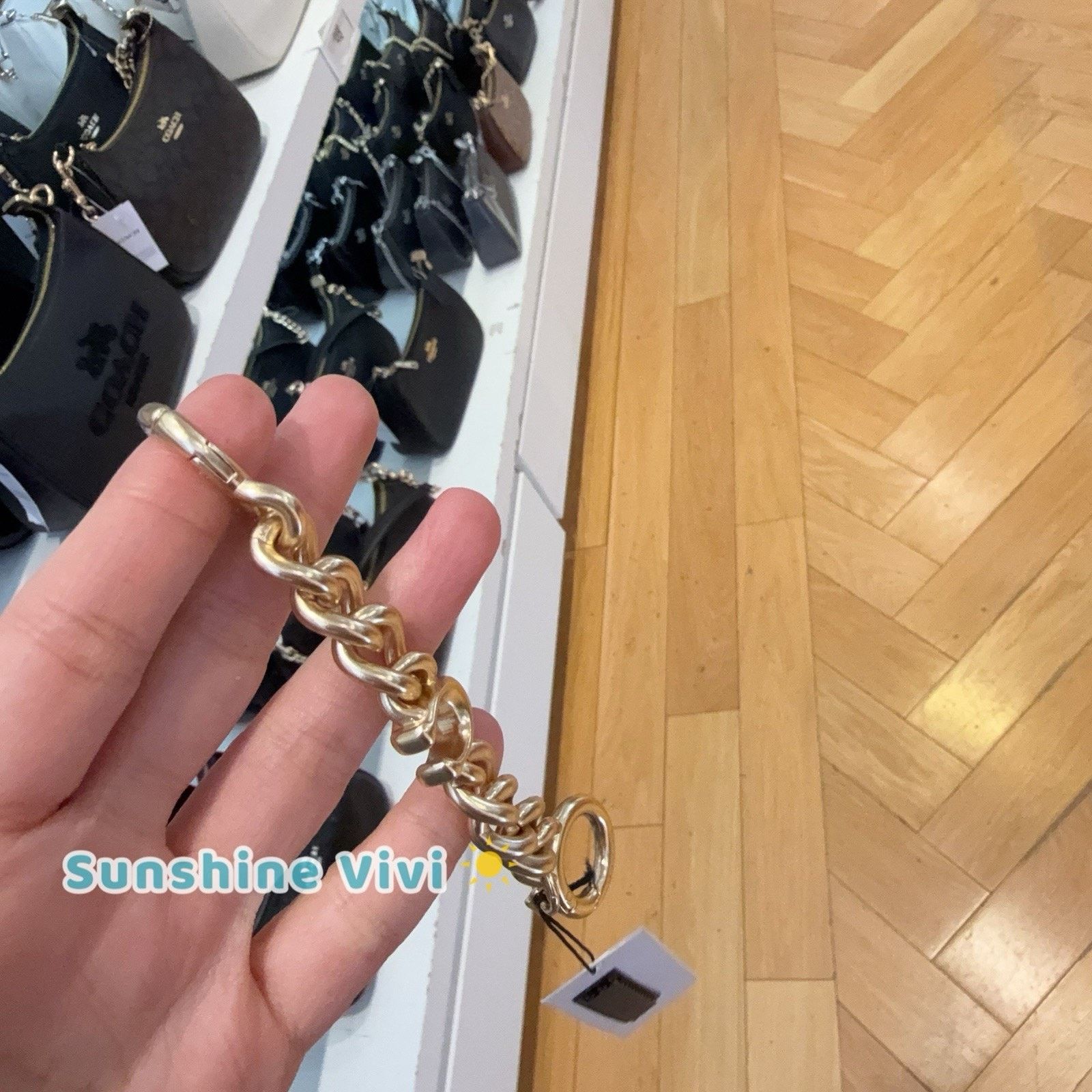 Coach NWT Coach Signature Strap Extender CCI21 Gold/Gold Plated Size ONE SIZE - 3 Thumbnail