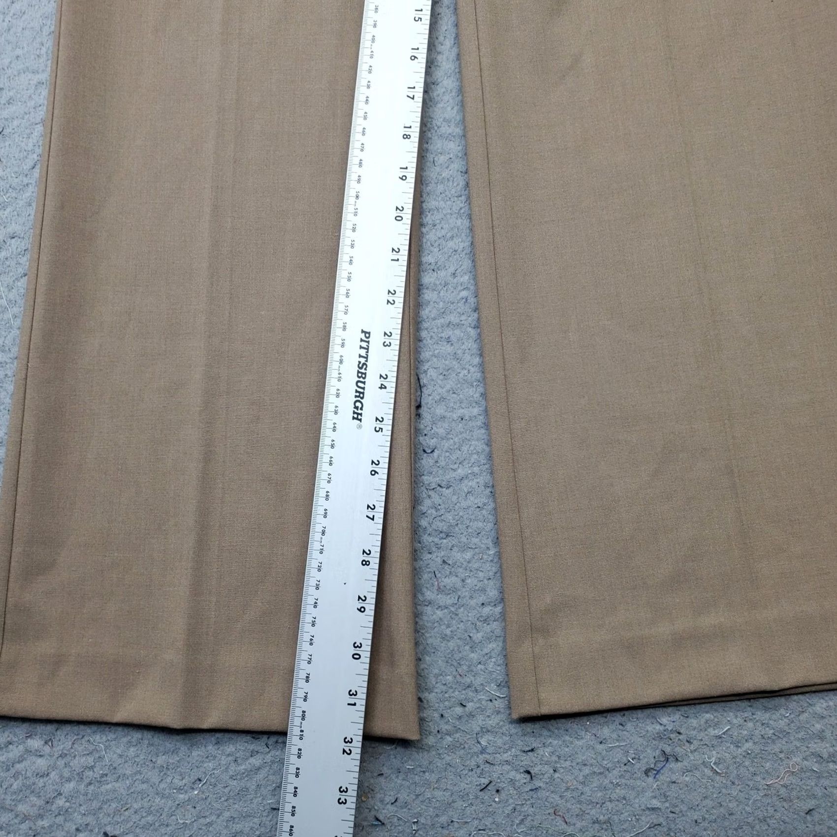 Ann Taylor Ann Taylor Women's Pants 12 Tan Bootcut Flat Front High Waist Stretch Formal Size 34" / US 12 / IT 48 - 4 Thumbnail