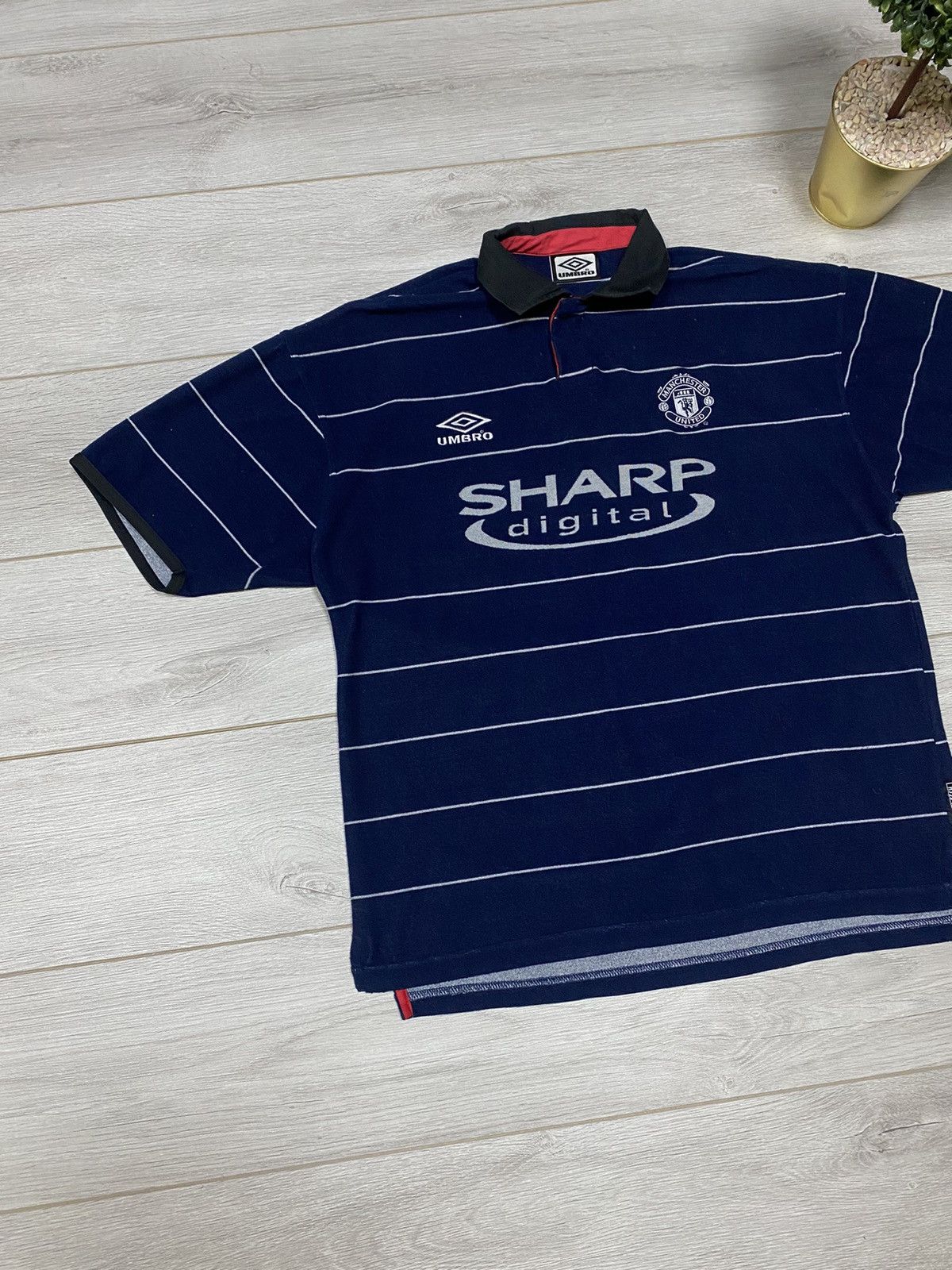 Umbro Manchester United vintage sharp digital striped jersey shirt Size US M / EU 48-50 / 2 - 4 Thumbnail