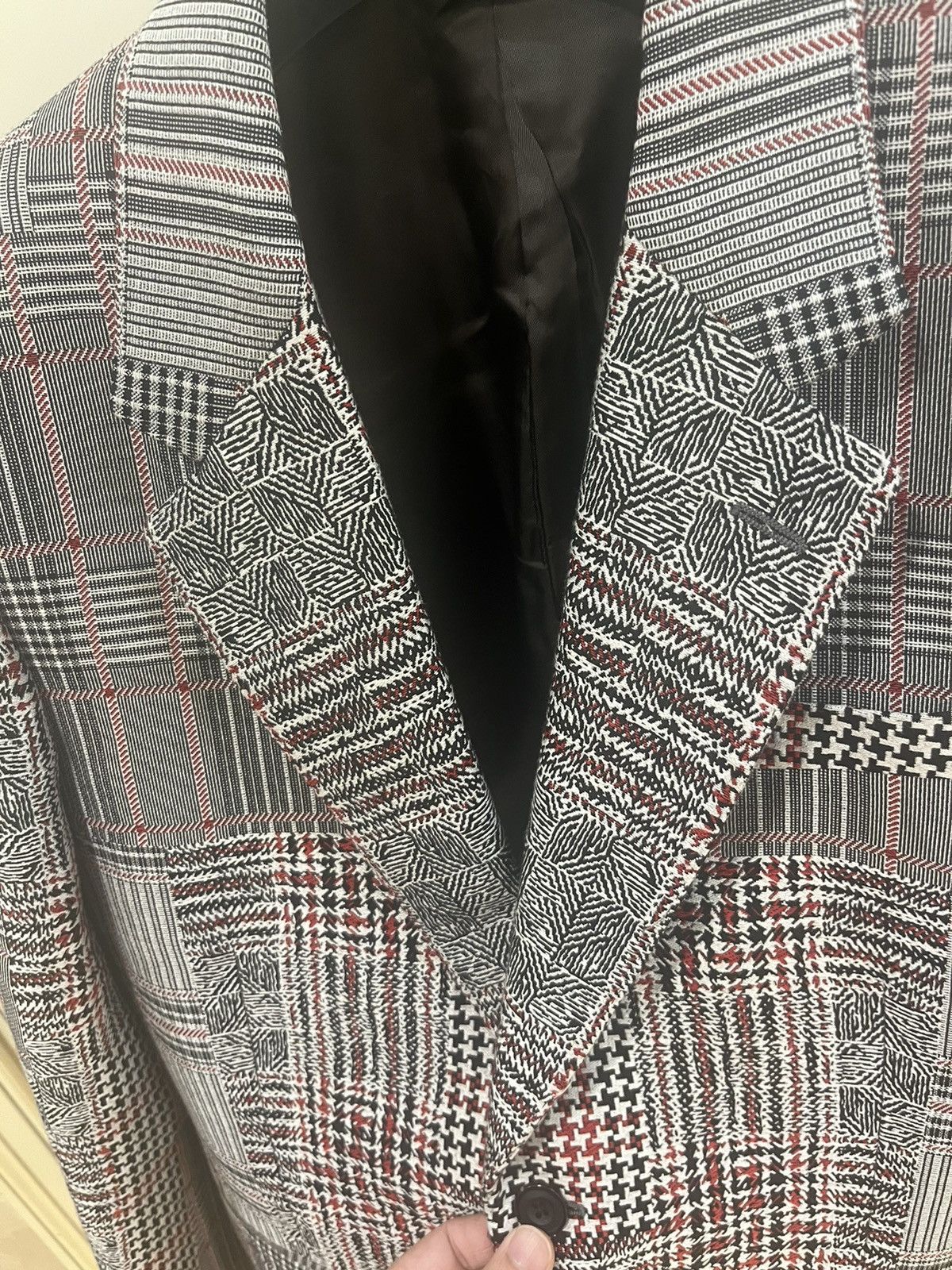 Alexander McQueen Prince of Wales patchwork blazer size46 Size 46R - 6 Thumbnail
