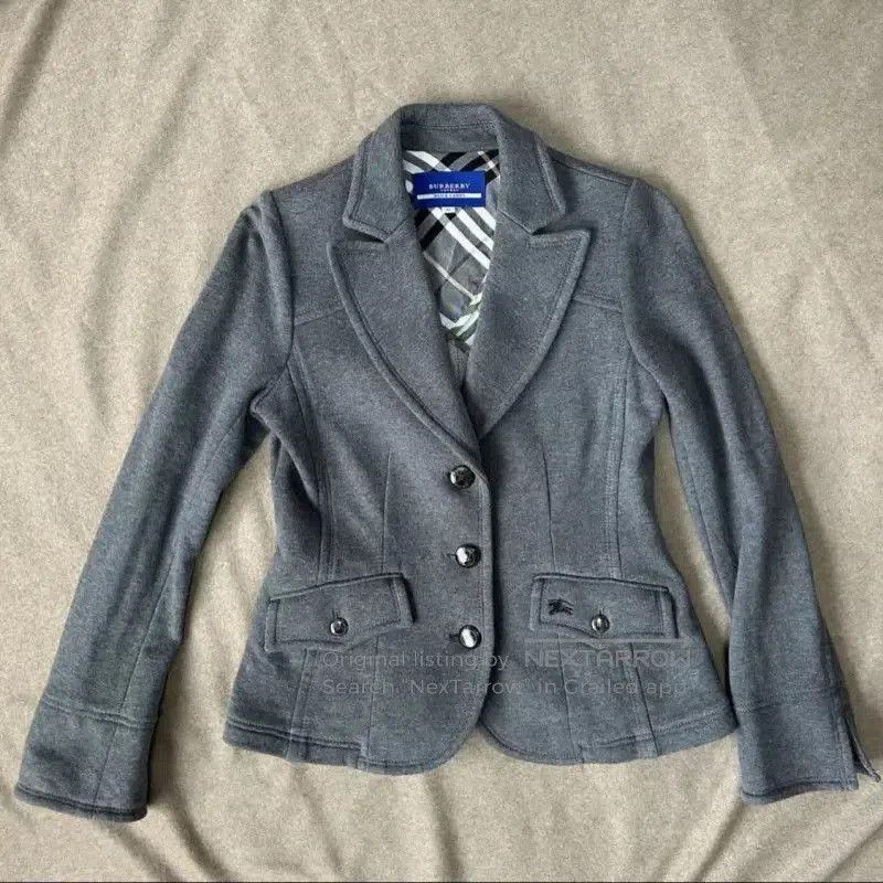 Burberry Burberry Gray Cotton Women's Jacket. Size M / US 6-8 / IT 42-44 - 1 Thumbnail