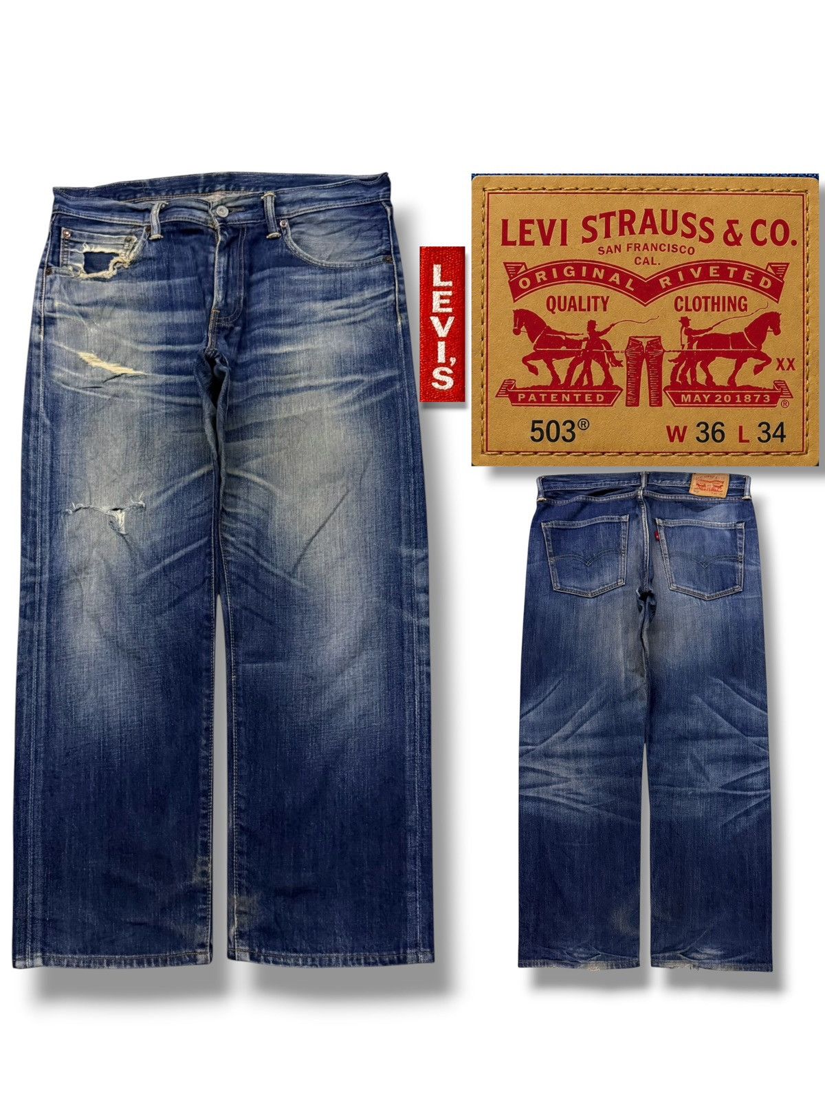 Levi's Vintage Levi’s 503 Japan Denim Jeans | Loose Straight W36 Size US 36 / EU 52 - 1 Thumbnail