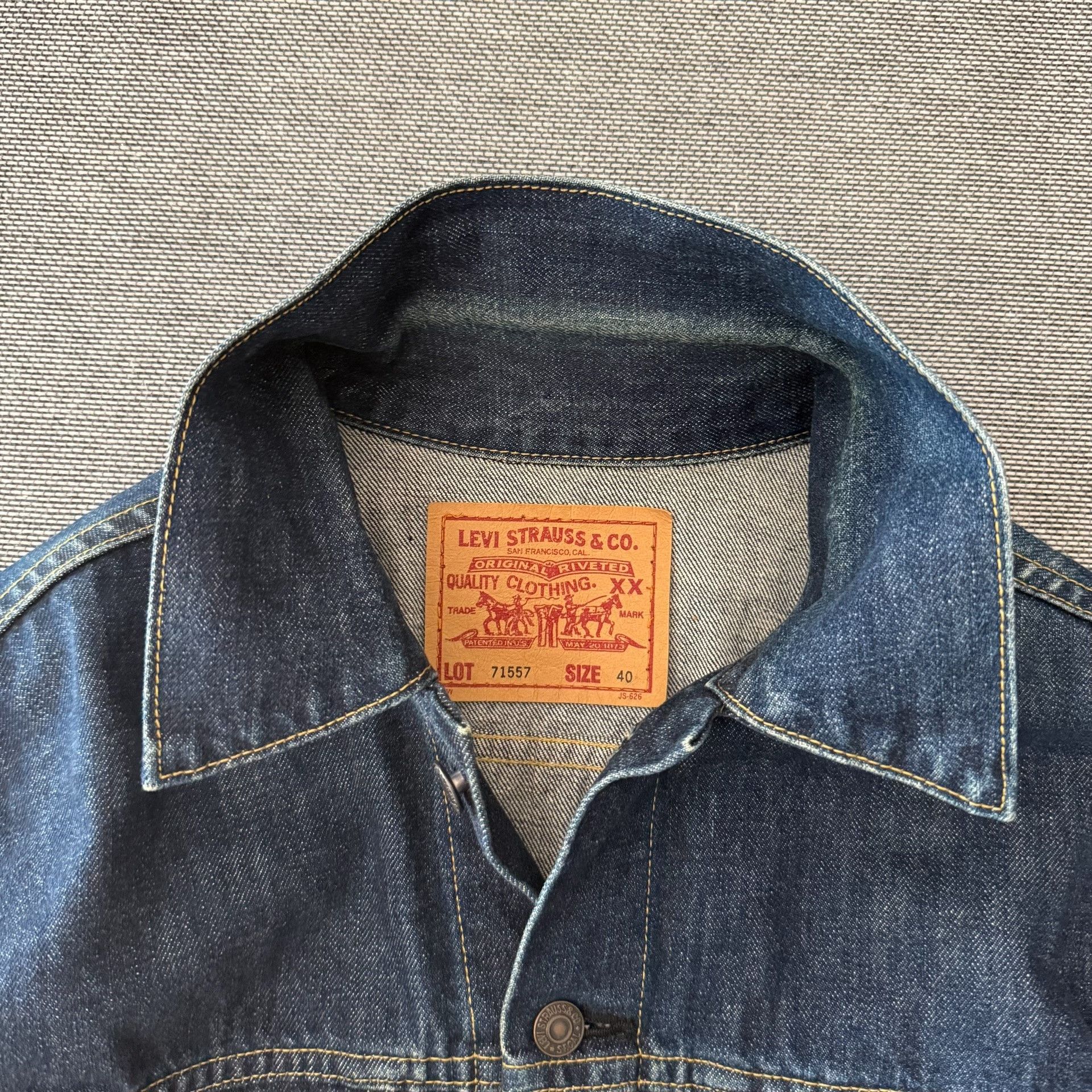 Levi's Vintage Clothing Levi's LVC 71557 J09 Denim Jacket Size US XXS / EU 40 - 3 Thumbnail
