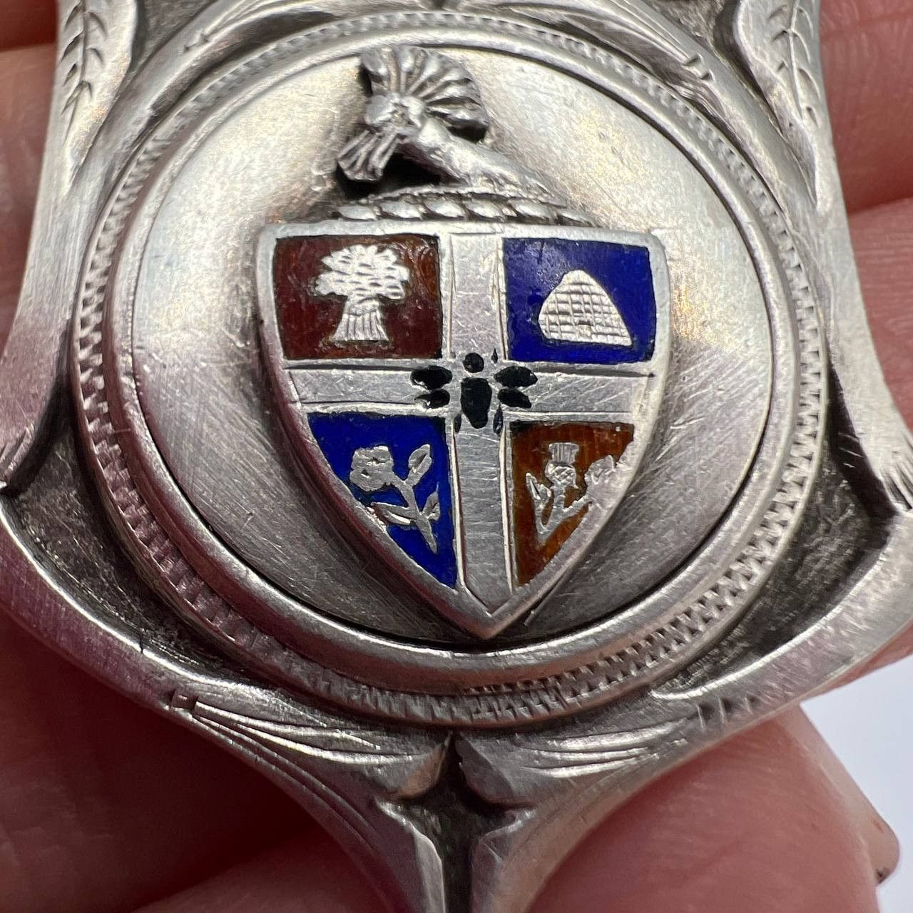 1910 Antique Silver Medal Jewelry Luton League Award England