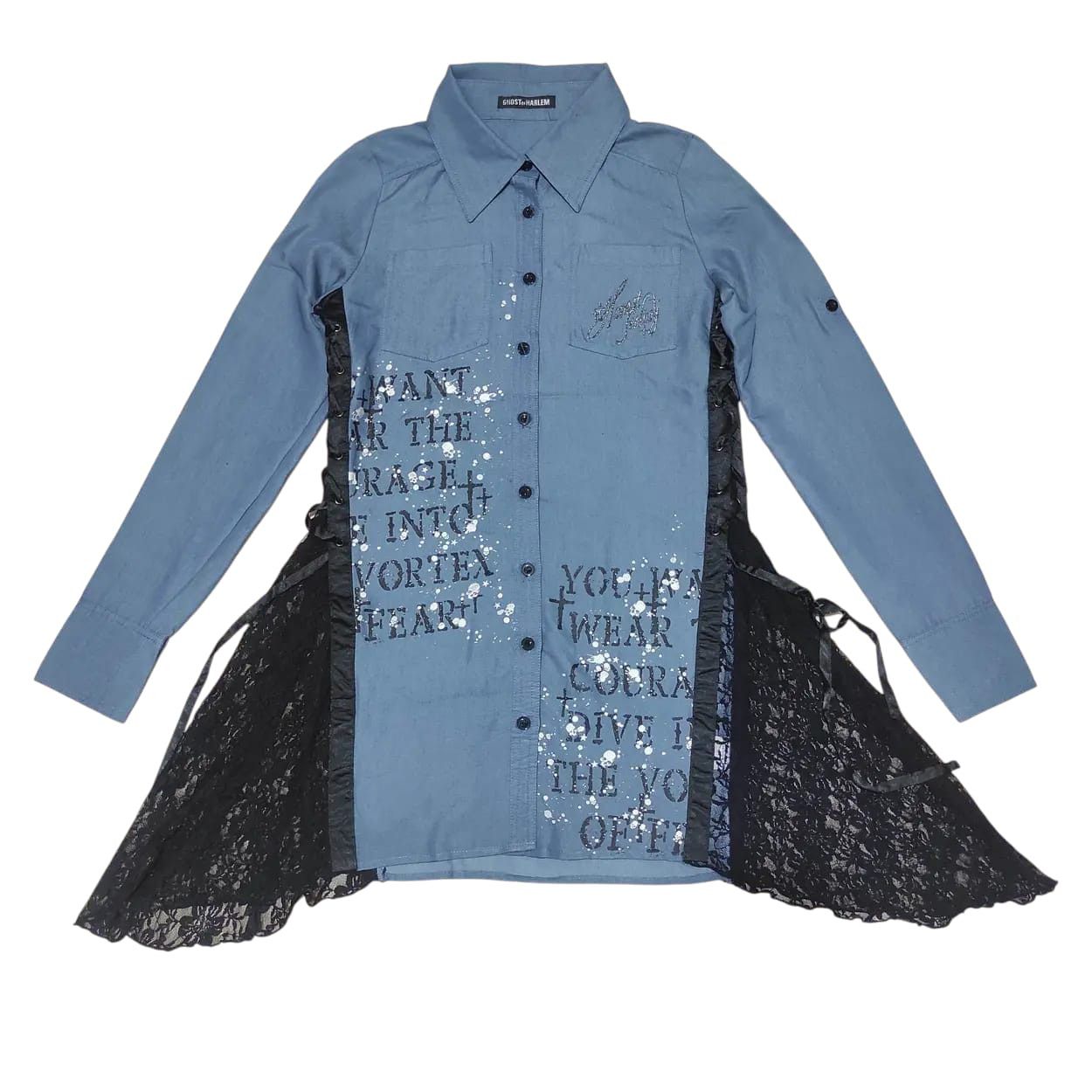 Hysteric Glamour Ghost of Harlem Poem Shirt Button Up i6w9 style Size S / US 4 / IT 40 - 1 Thumbnail