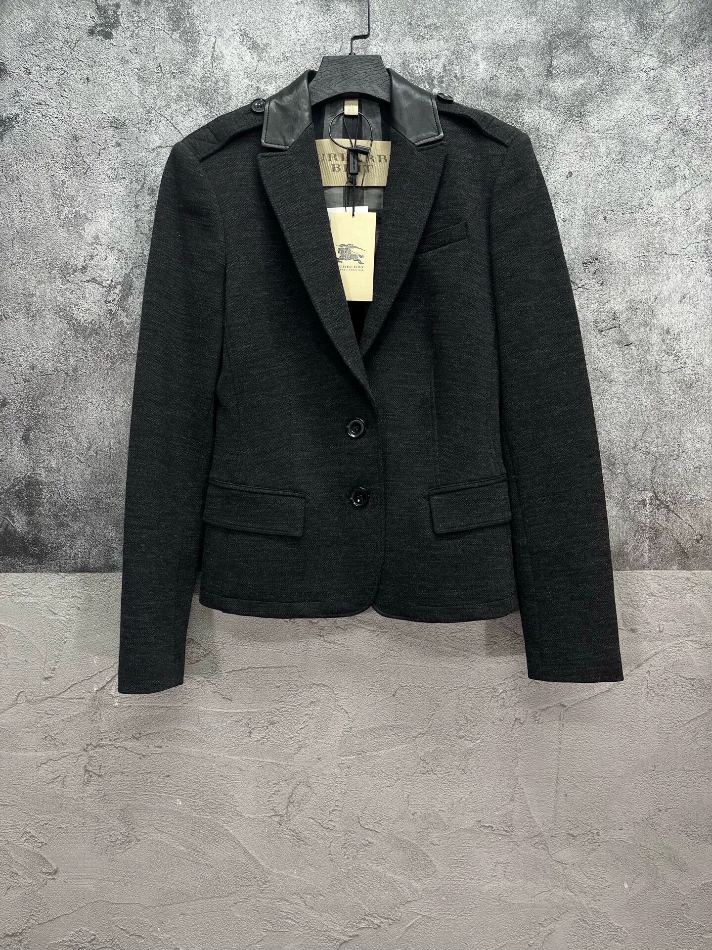 Burberry BURBERRY Patchwork Leather Casual Blazer UK4 New Size US XXS / EU 40 - 1 Thumbnail