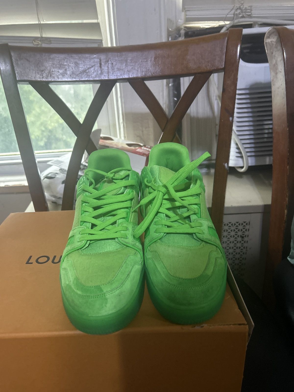 Louis Vuitton Louis Vuitton Trainer 'Fluorescent Green Monogram Size US 7 / EU 40 - 6 Thumbnail