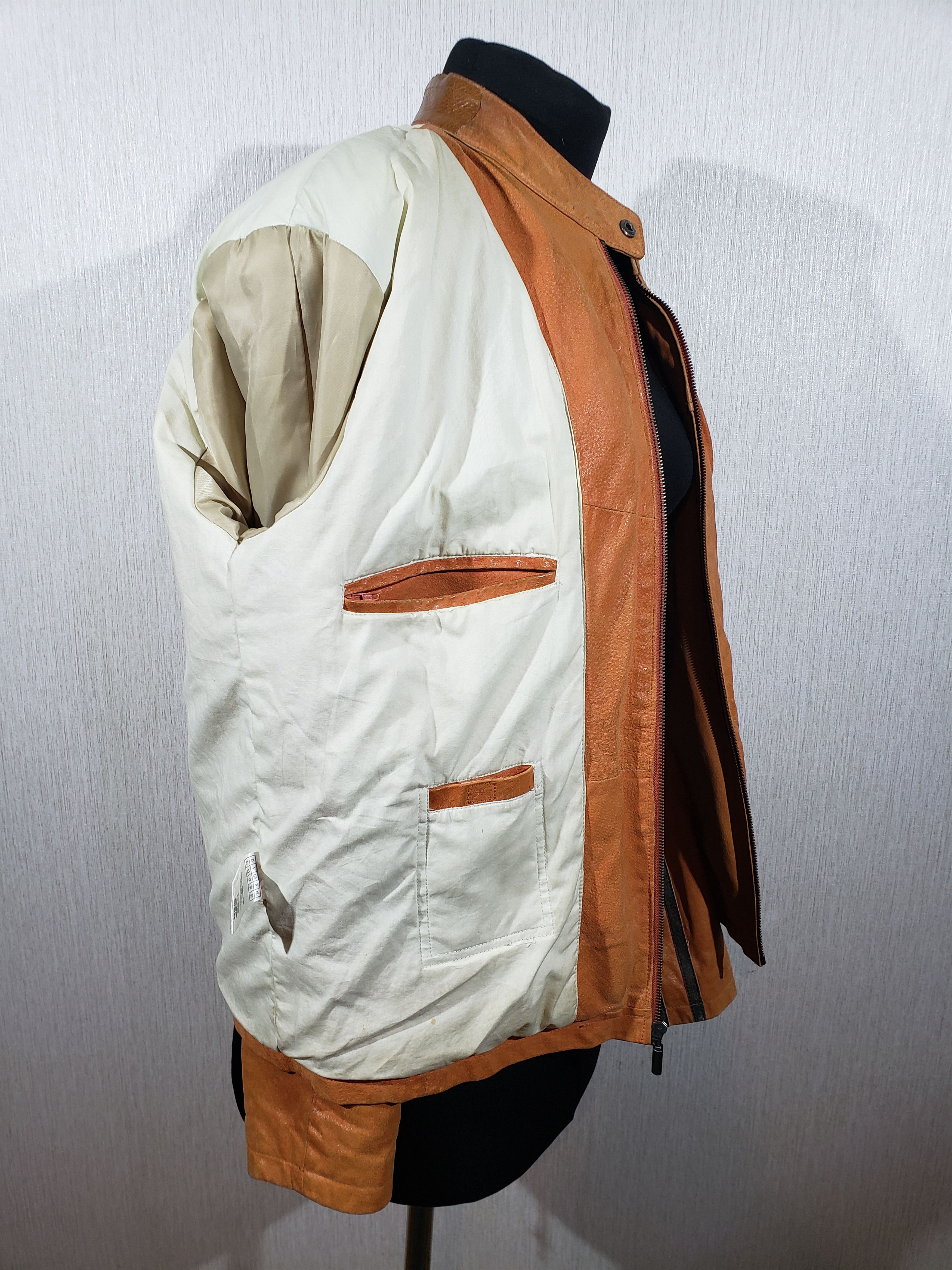 Other Stylish men's leather jacket with stripes. Size US L / EU 52-54 / 3 - 9 Thumbnail