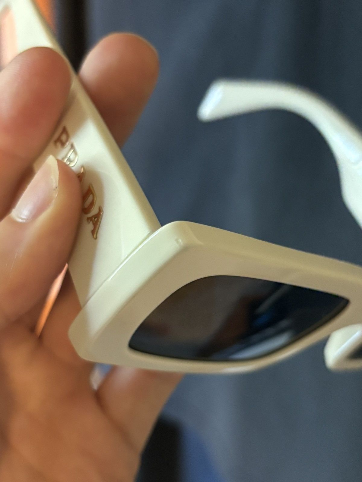 Prada PRADA WHITE DISCO SUNGLASSES Size ONE SIZE - 13 Thumbnail