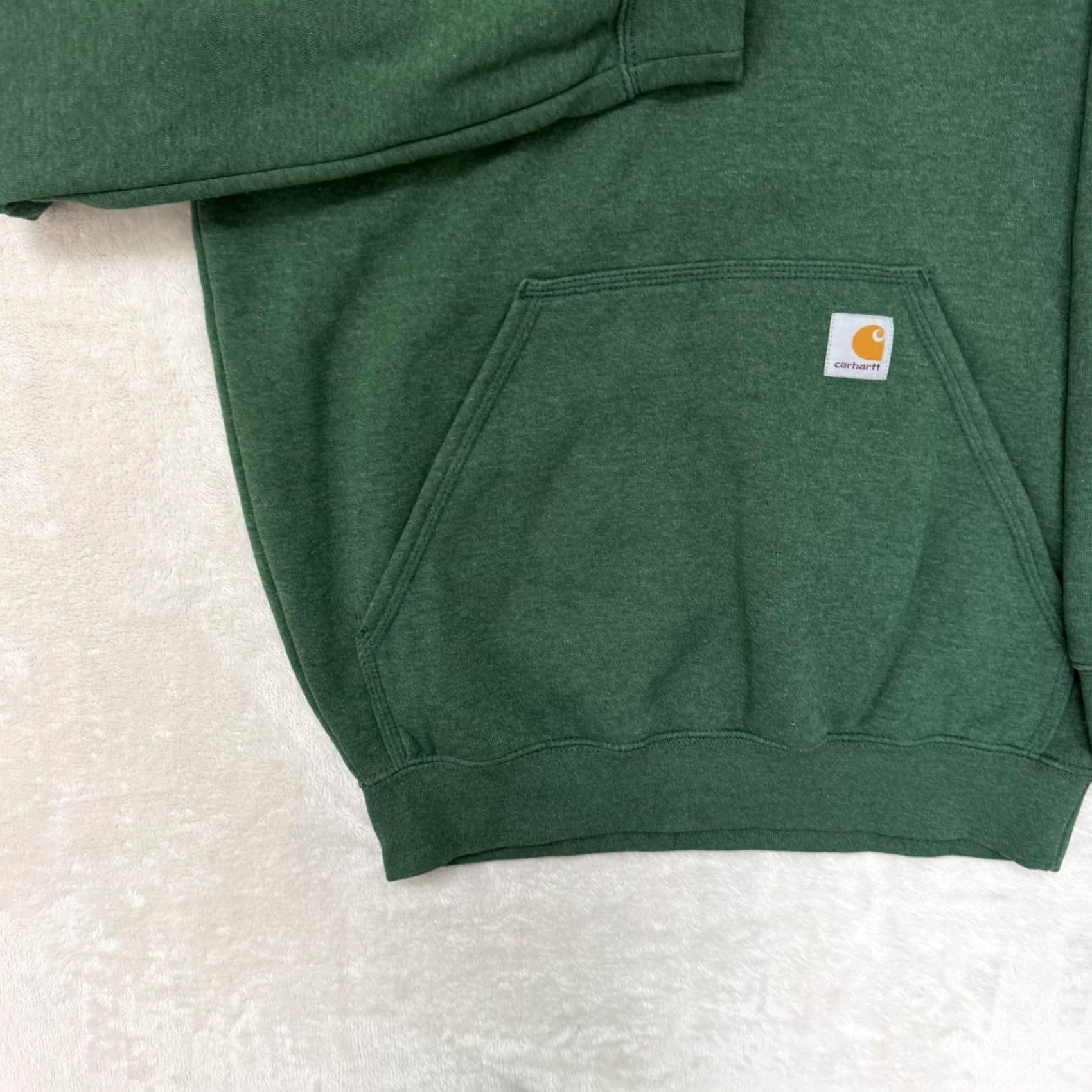 Carhartt Carhartt Hoodie Sweatshirt Mens Small Green Logo Fleece Pullover Crew Neck Pockets Graphic Print Relaxed Fit Size US S / EU 44-46 / 1 - 6 Thumbnail