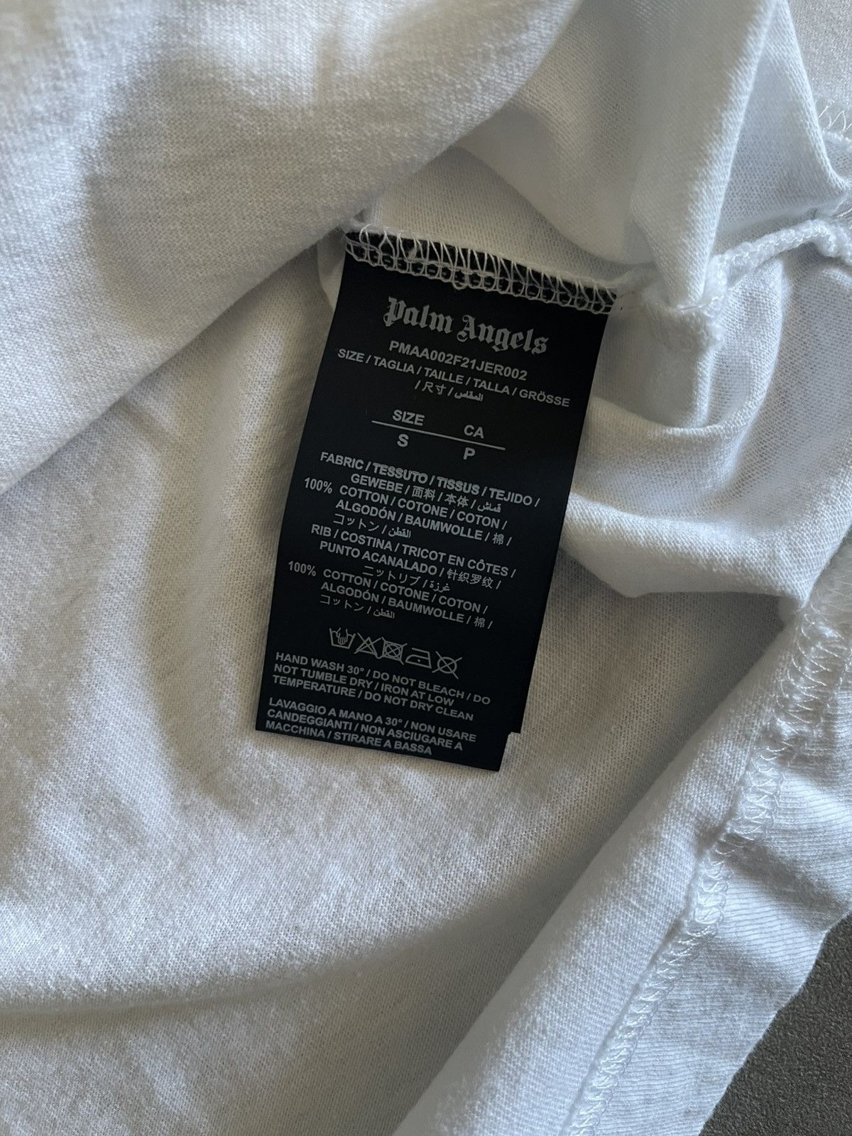 Palm Angels palm angels classic logo over tee White black S Size US S / EU 44-46 / 1 - 14 Thumbnail