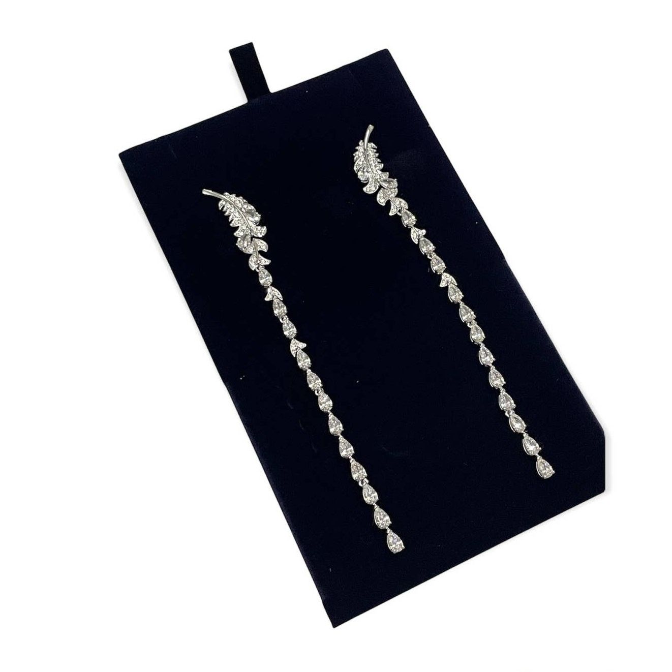 Swarovski Swarovski Feather Nice Pierced Earrings White Rhodium Plated Size ONE SIZE - 2 Thumbnail