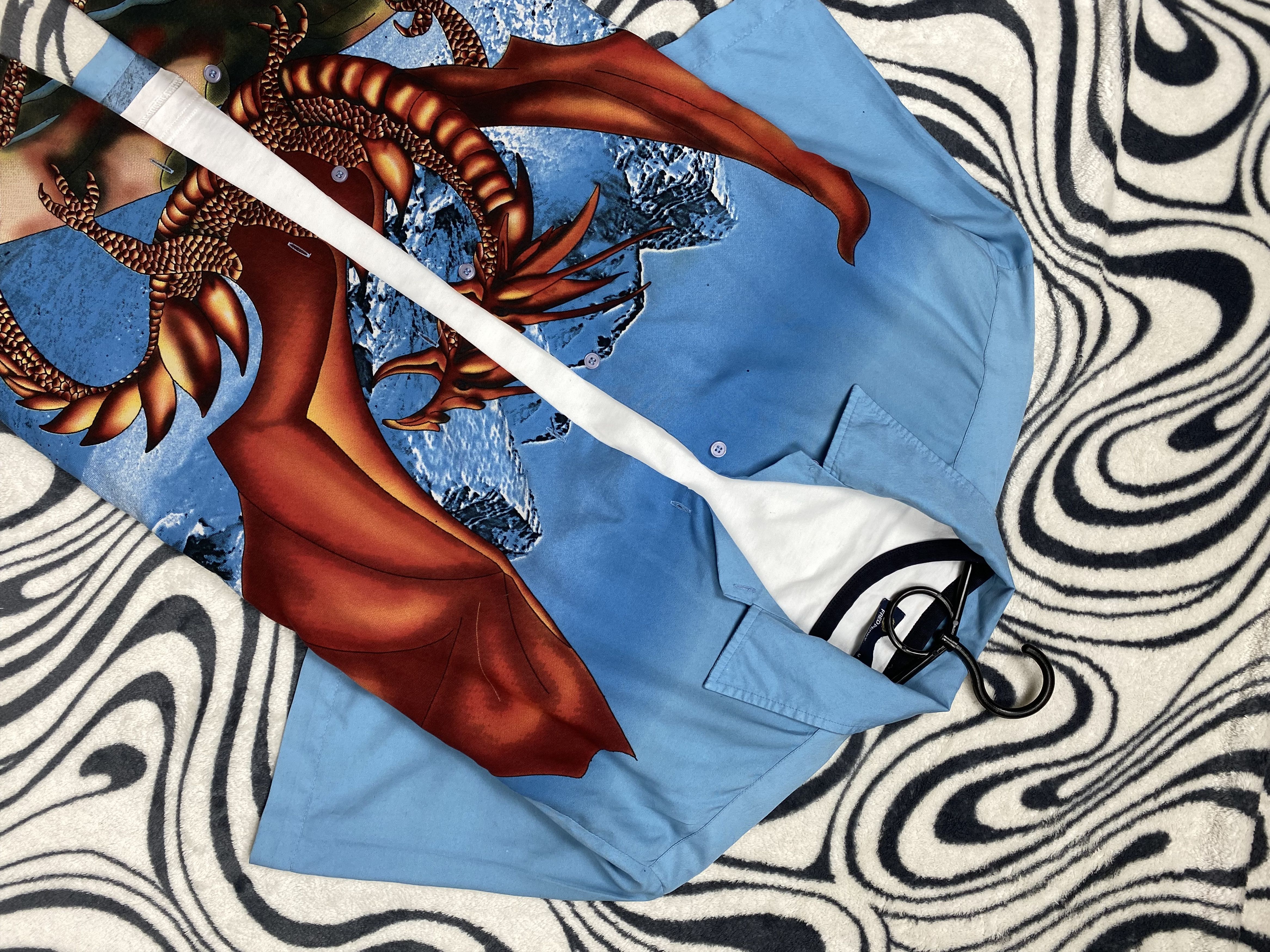Vintage Vintage Hawaiian Shirt Dragon Print Y2K Size US XL / EU 56 / 4 - 2 Thumbnail