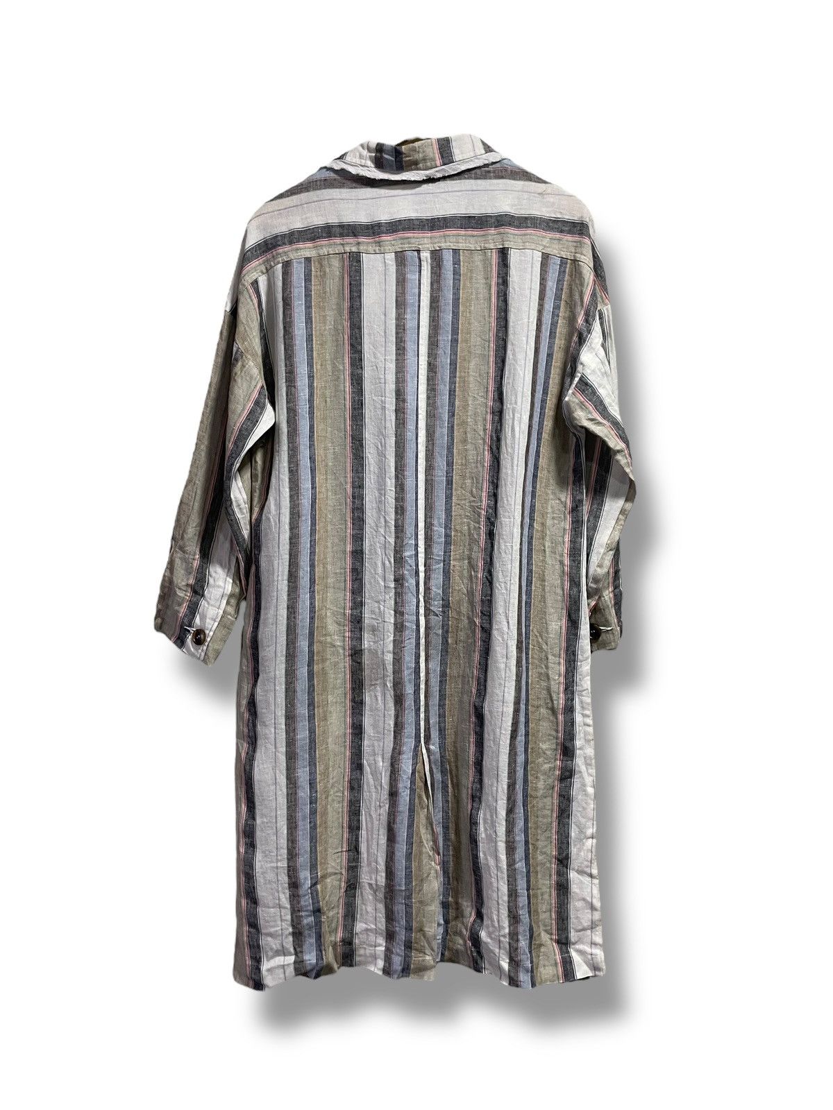 Japanese Brand × Vintage ANGELINA FROM AMU Brand Striped Long Outerwear (114) Size M / US 6-8 / IT 42-44 - 6 Thumbnail