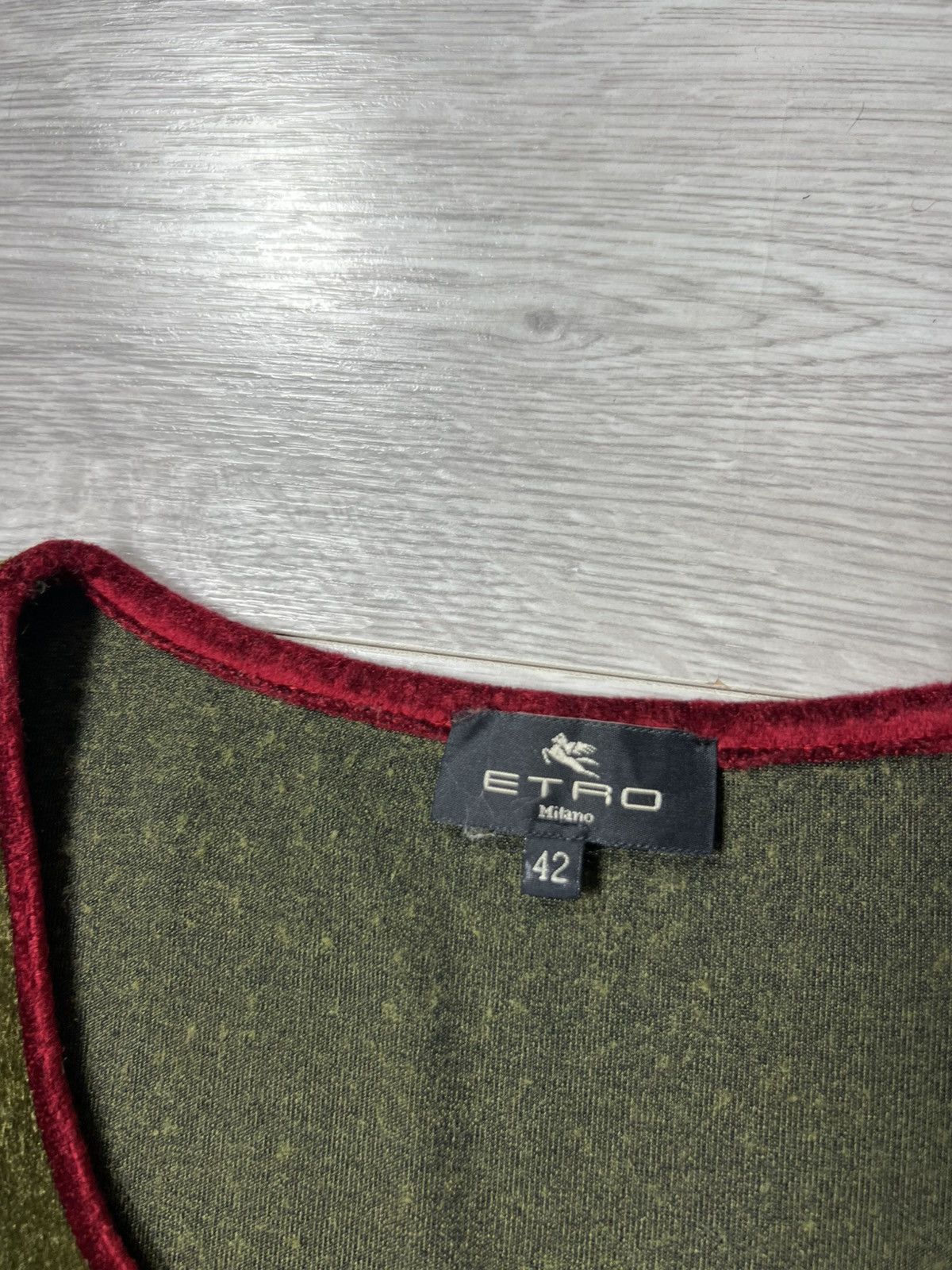 Etro Rare Etro Milano Velour Top Blouse Long Sleeve Size 42 Size M / US 6-8 / IT 42-44 - 10 Thumbnail
