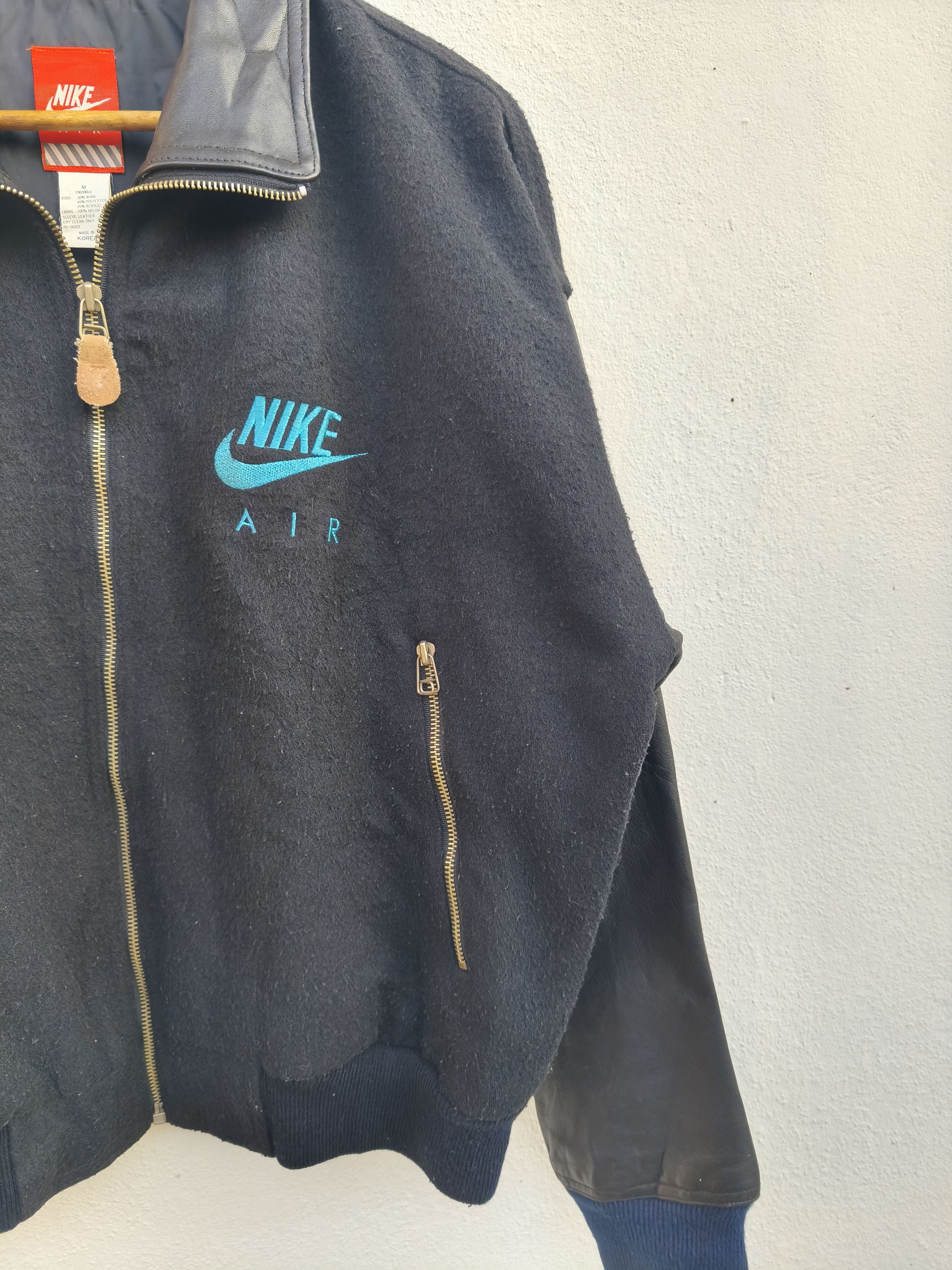 Nike Vintage Nike Jacket Varsity Leather Wool Nike Air Letterman Size US M / EU 48-50 / 2 - 10 Thumbnail