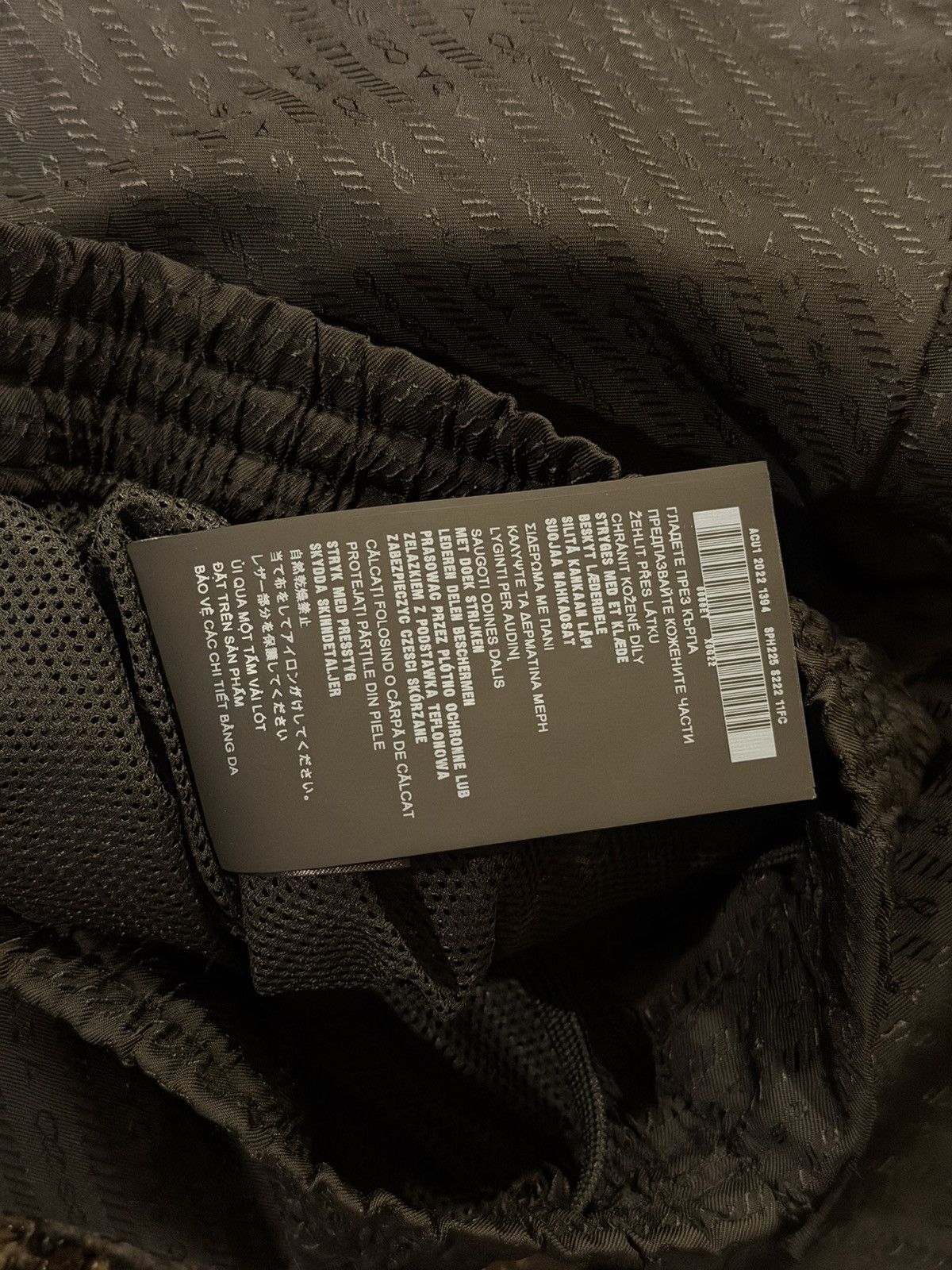 Prada Prada Re-Nylon Tonal Logo Print Monogram Black Track Pants Size US 36 / EU 52 - 16 Thumbnail