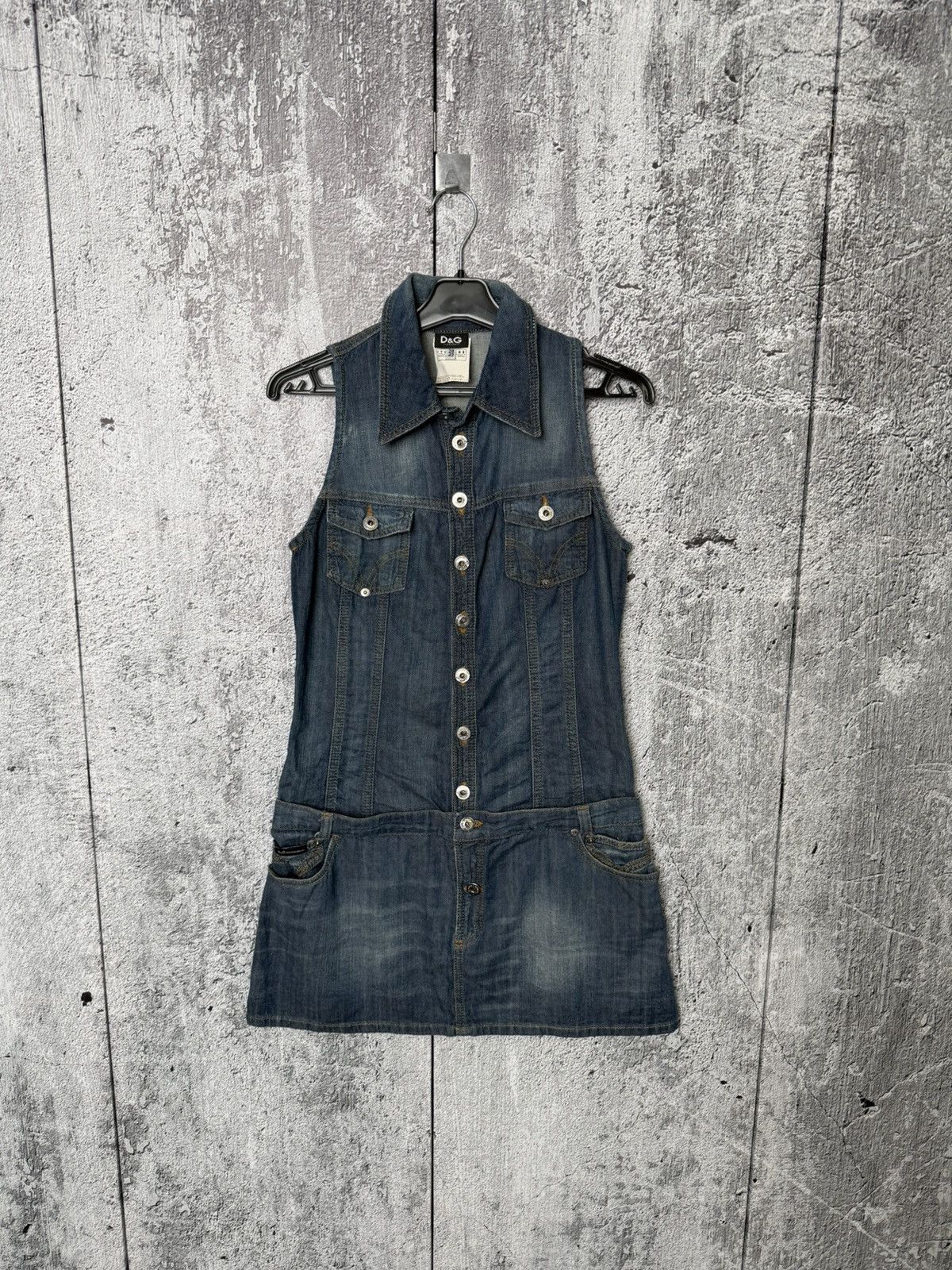 Dolce & Gabbana Dolce & Gabbana Denim Sleeveless Dress Button Front Jens D&G Size M / US 6-8 / IT 42-44 - 1 Thumbnail