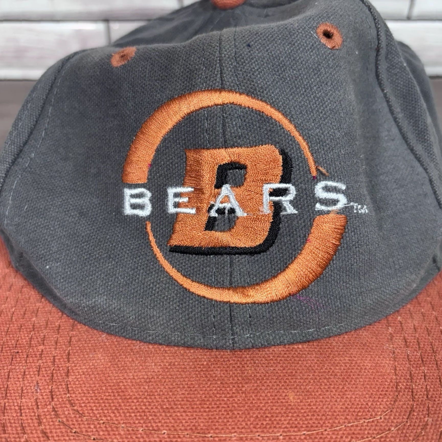 Vintage VINTAGE Chicago Bears Snapback Hat Navy Eastport Baseball Cap Unisex Adults Adjustable Cotton NFL Football 90s City Sports Size ONE SIZE - 2 Thumbnail