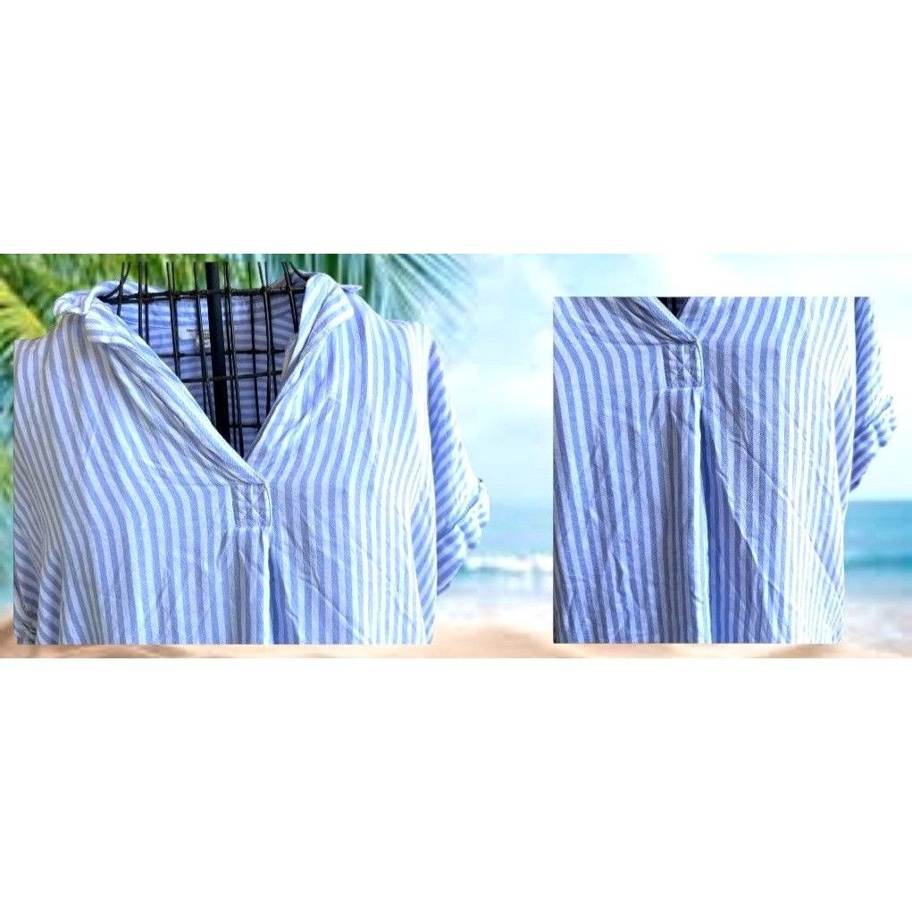 Other Beach Lunch Lounge Kenzie Shirt Small Blue White Striped Size S / US 4 / IT 40 - 9 Thumbnail