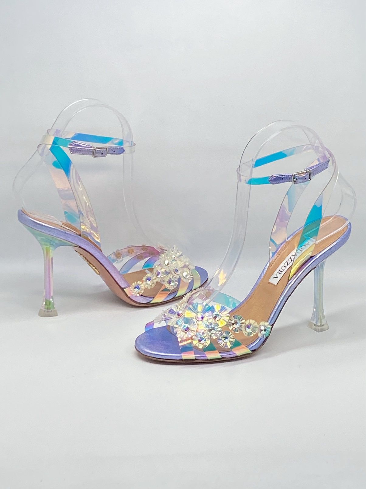 Aquazzura Aquazzura Meteorite PVC Embellished Strappy Sandals size 36 Size US 6 / IT 36 - 10 Thumbnail