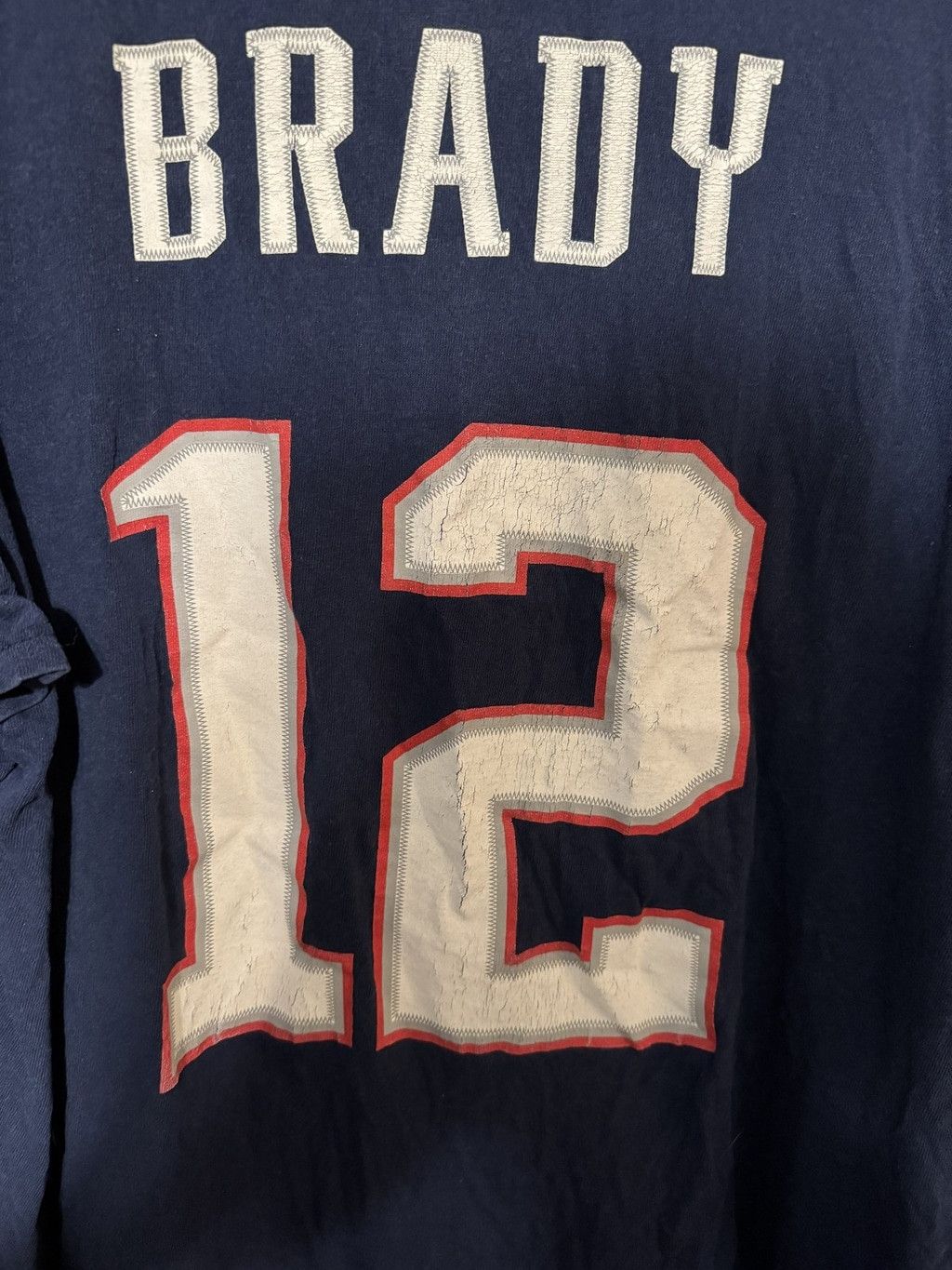 The Unbranded Brand New England Patriots Tom Brady #12 Player Tee Men XL Blue Size US XL / EU 56 / 4 - 4 Thumbnail