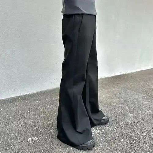 Japanese Brand × Jean Cotton Embroidery Baggy Black Flare Pants Size US 32 / EU 48 - 2 Thumbnail