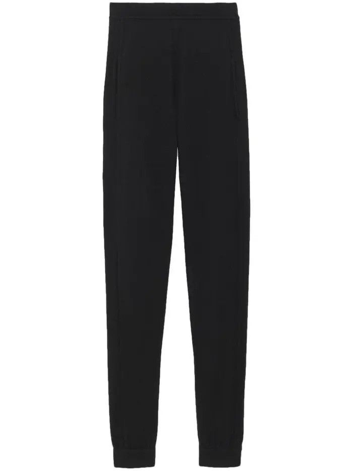 Saint Laurent Paris oc11z1125 765442 High-Waisted Leggings Cashmere in Black Size 36" / US 14 / IT 50 - 1 Thumbnail