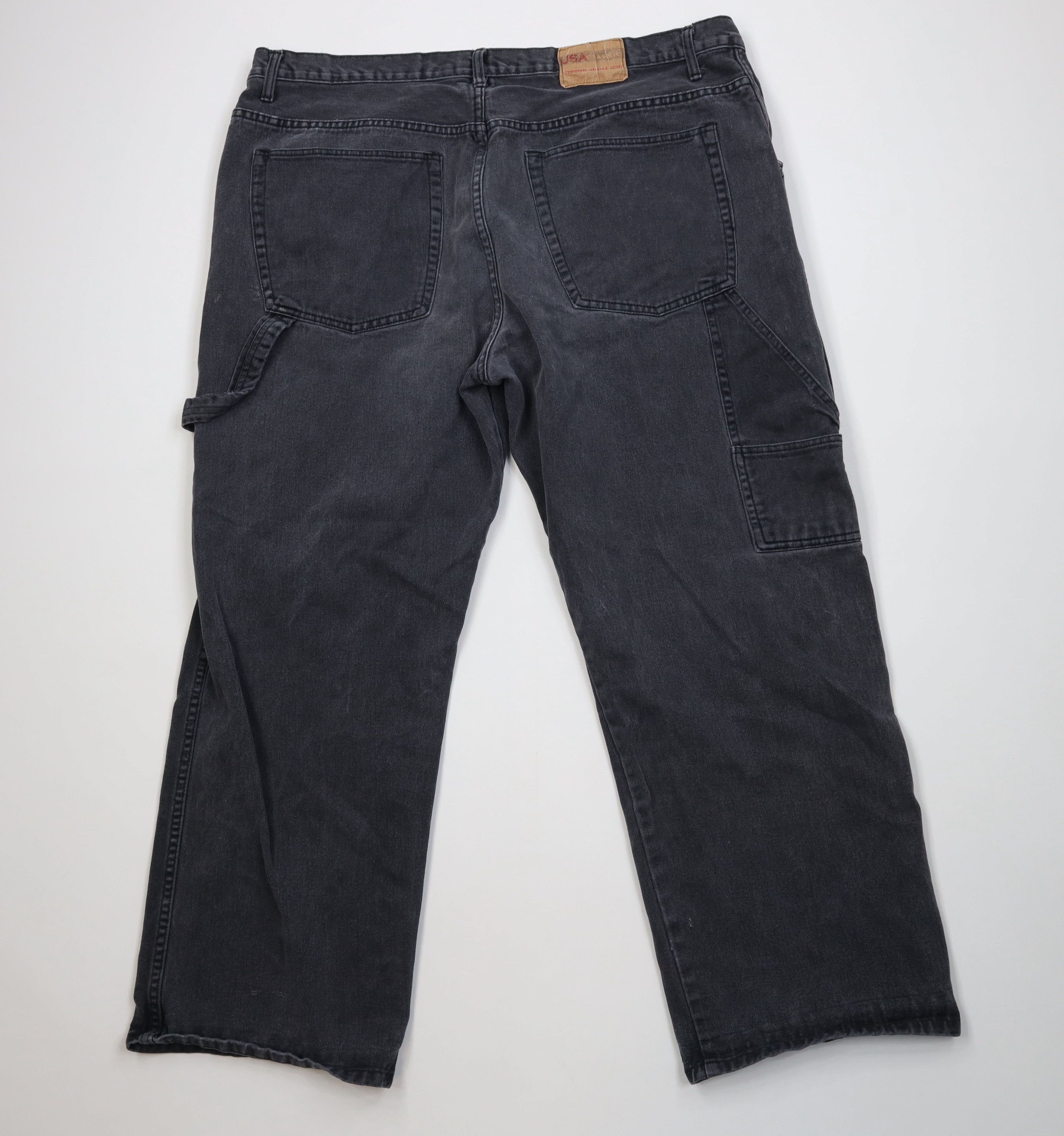 Vintage Vintage 90s Streetwear Baggy Wide Leg Dungaree Denim Jeans Size US 42 / EU 58 - 9 Thumbnail