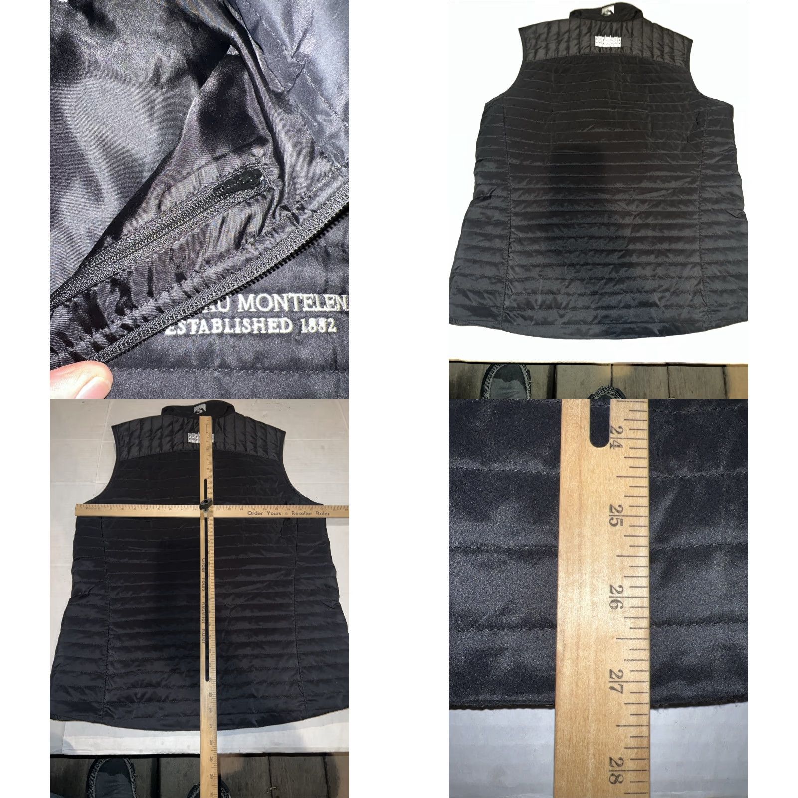 Vintage VINTAGE Chateau Montelena Winery Women’s Black Fleece Vest L Quilted Logo Full Zip Pockets Mid-Length Sleeveless All Seasons Casual Travel Workwear Size L / US 10 / IT 46 - 9 Thumbnail