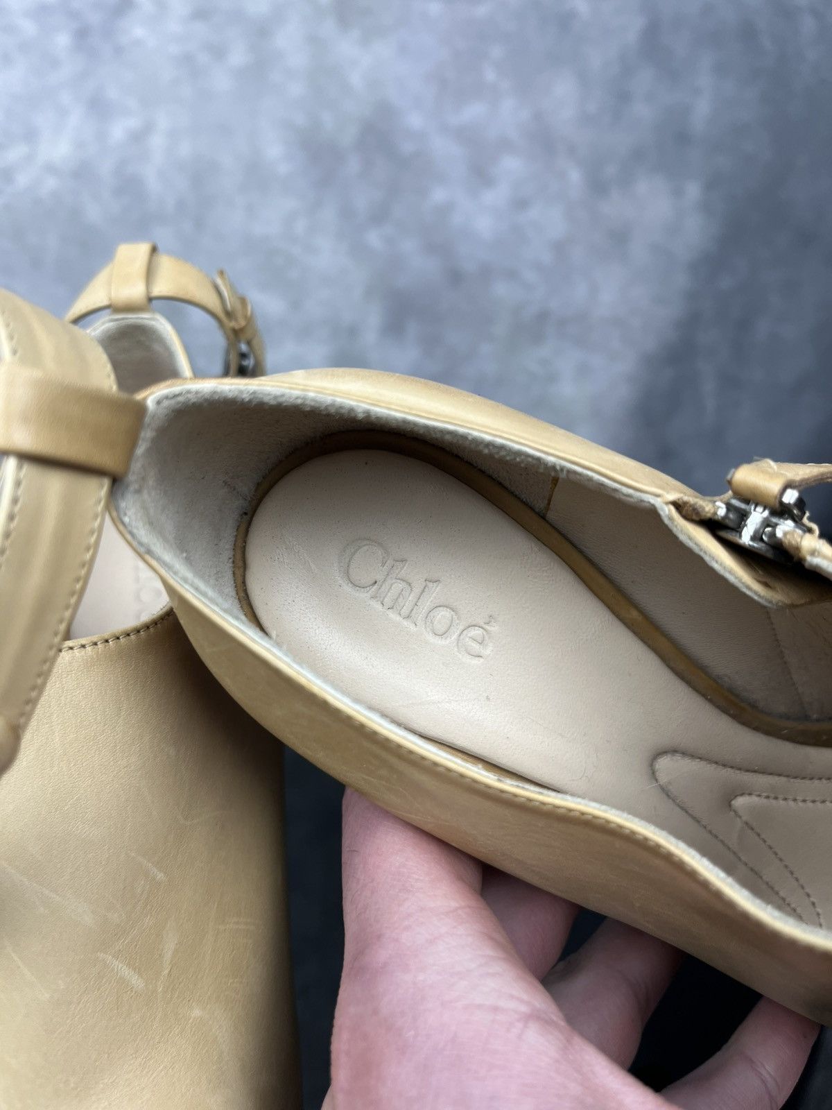 Chloe Chloé Leather Ankle Boots with Ankle Strap Beige/Tan Size 37 Size US 7 / IT 37 - 13 Thumbnail