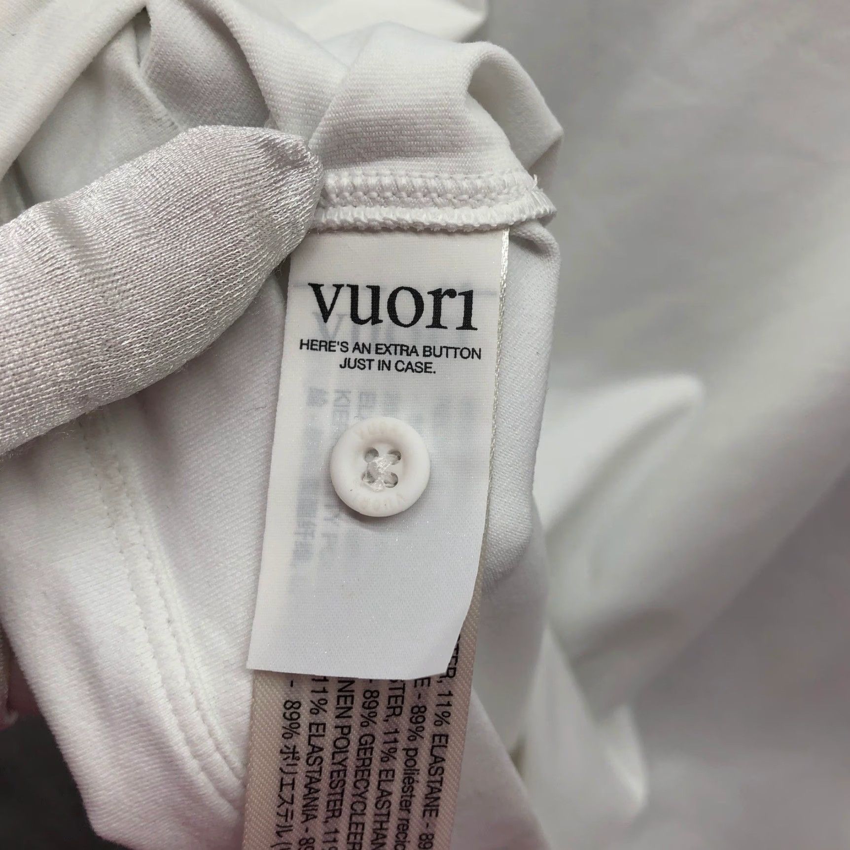 Vuori Vuori Strato Tech Polo Mens XL White Short Sleeve Barbells Graphic Shirt Active Size US XL / EU 56 / 4 - 4 Thumbnail