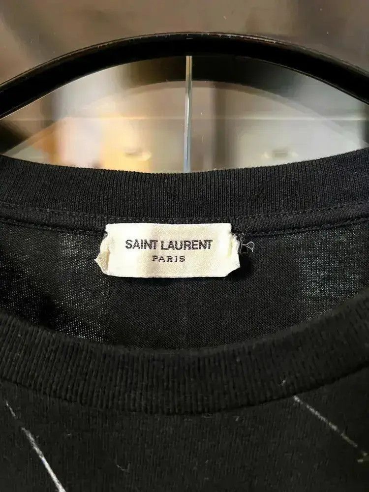 Other Saint Laurent Paris 19SS White Splash Tee-2507 Size US S / EU 44-46 / 1 - 4 Thumbnail