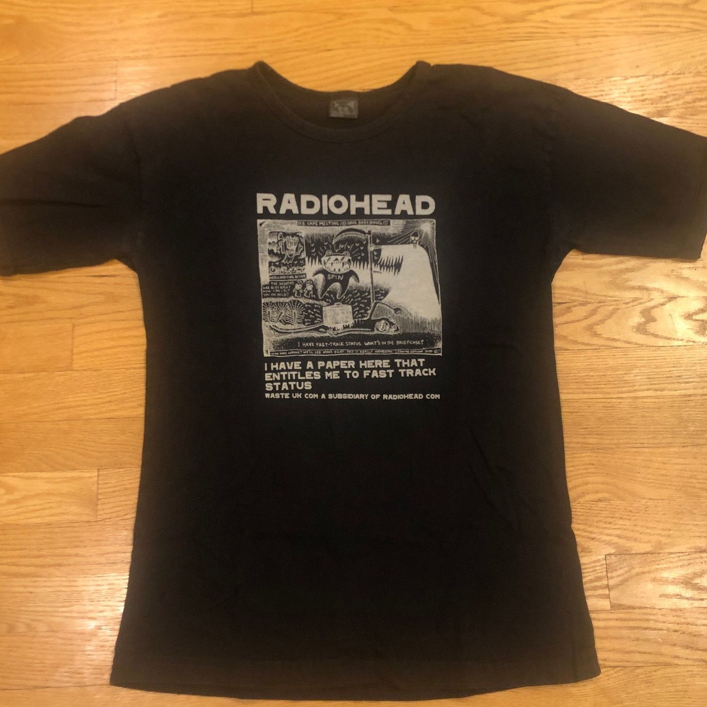 Band Tees × Vintage VTG 2000 Radiohead ‘Kid A’ W.A.S.T.E. Band Shirt, Size M Size US M / EU 48-50 / 2 - 2 Thumbnail
