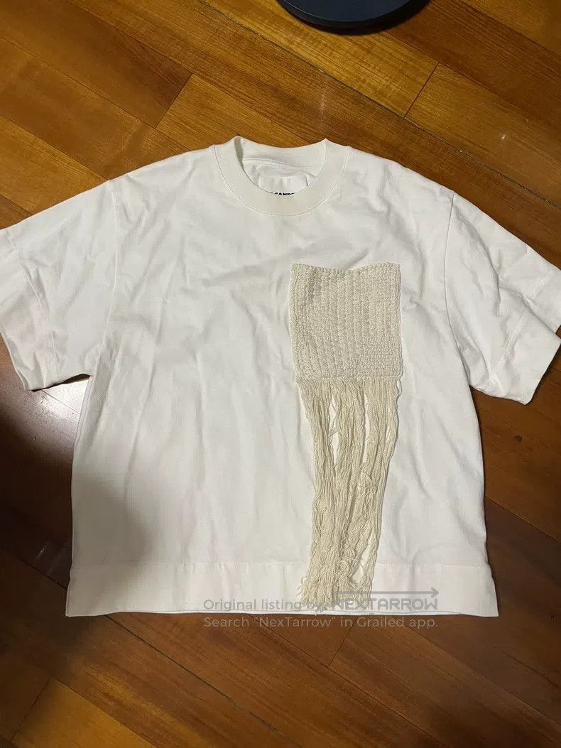 Jil Sander Jil Sander White wool knit pocket short sleeves Size M / US 6-8 / IT 42-44 - 1 Thumbnail