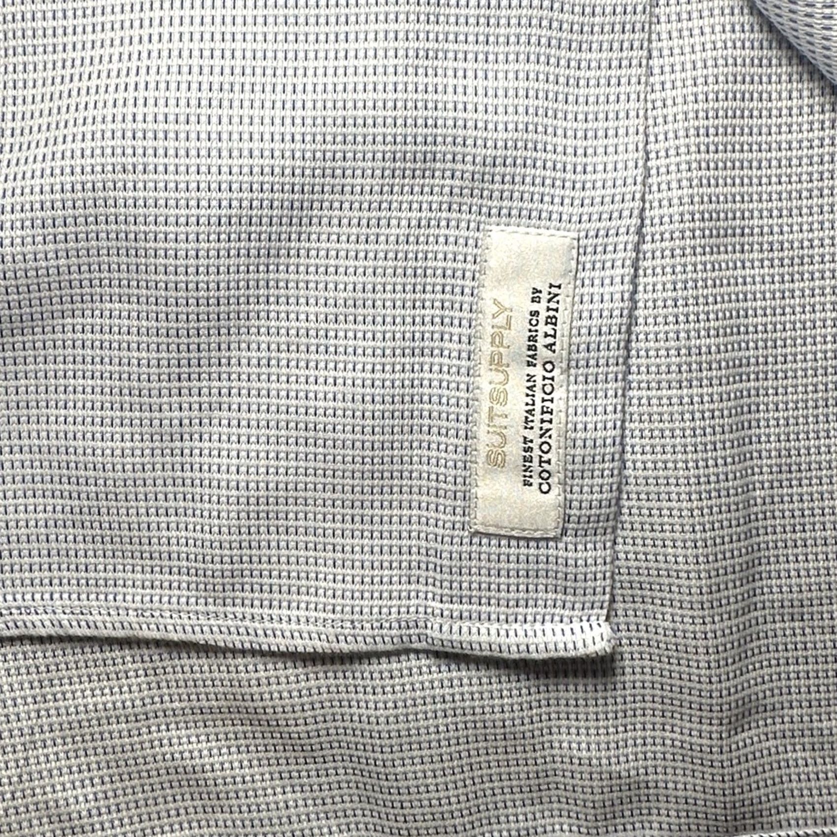 Suitsupply Suitsupply Cotonificio Albini Egyptian Cotton Long Sleeve Button Down - 42/16.5, White, Men, L, Regular, Preowned, MS8441 Size US L / EU 52-54 / 3 - 6 Thumbnail