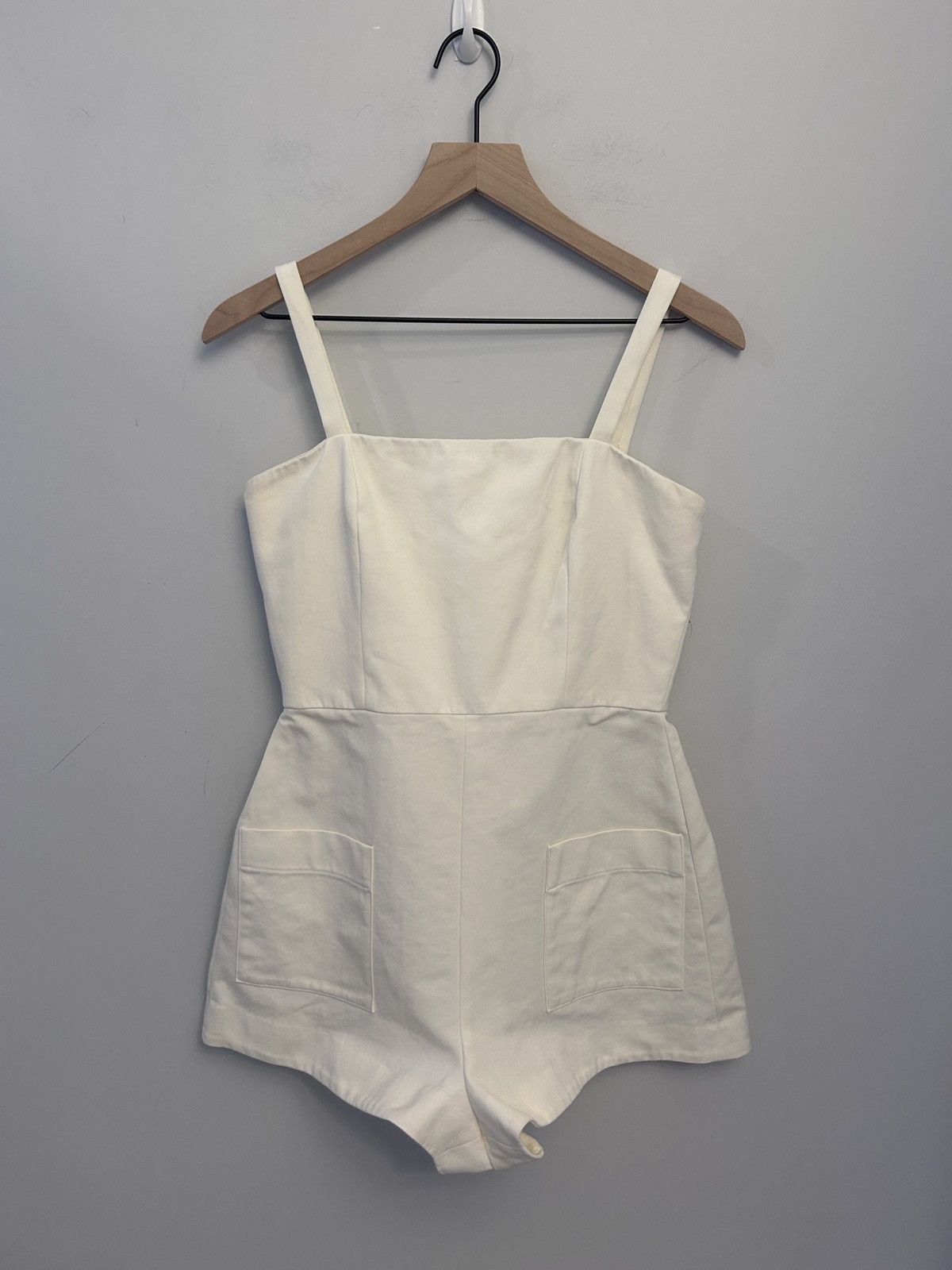 ALEXIS Alexis Arlington Cross Back Playsuit in Off White Large Size 34" / US 12 / IT 48 - 2 Thumbnail