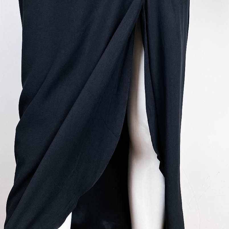 Versace × Versus Versace VERSUS Gianni Versace Dark Blue Medusa Long Dress Vintage Size S / US 4 / IT 40 - 9 Thumbnail
